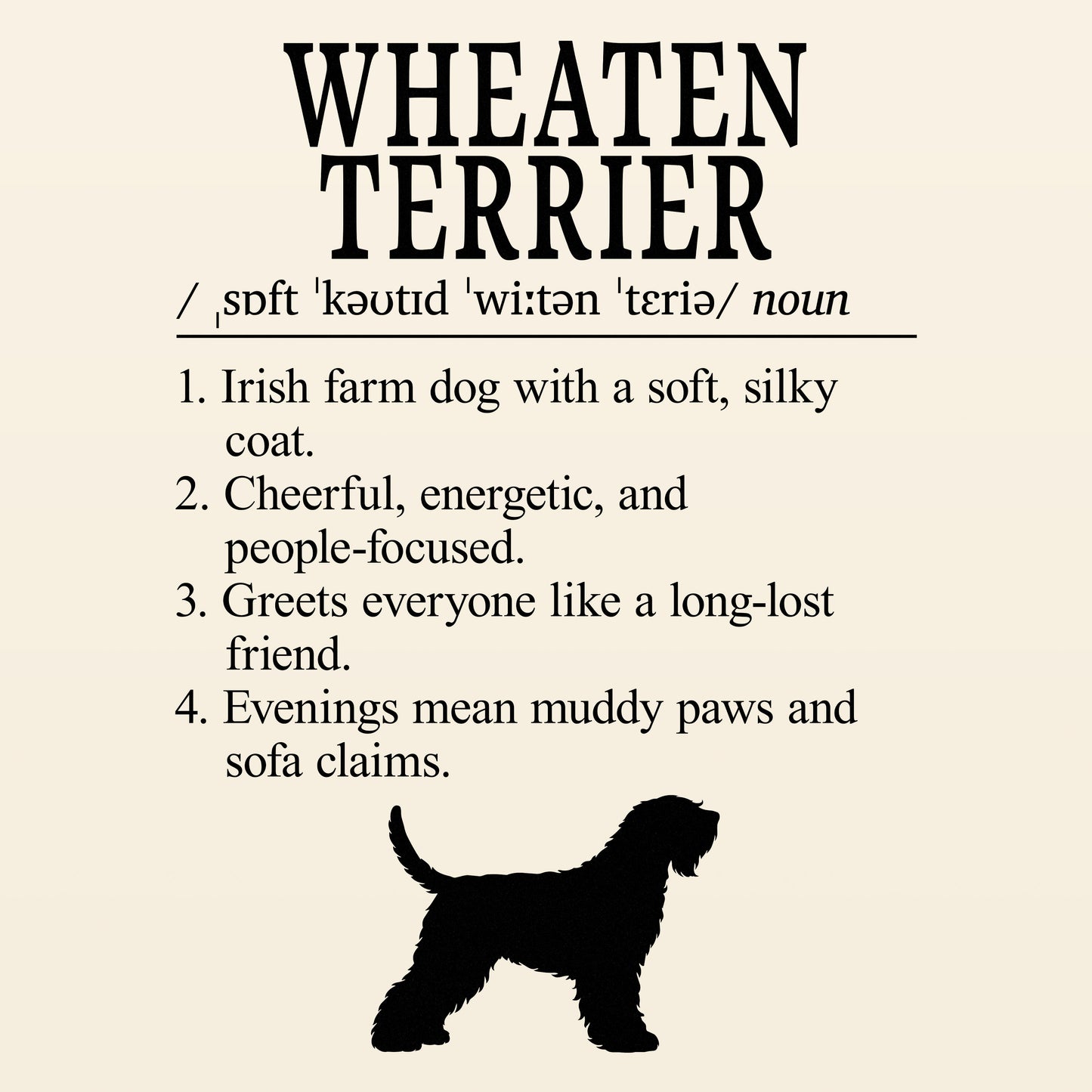 Soft-Coated Wheaten Terrier Definition T-Shirt Dictionary Dogs Collection