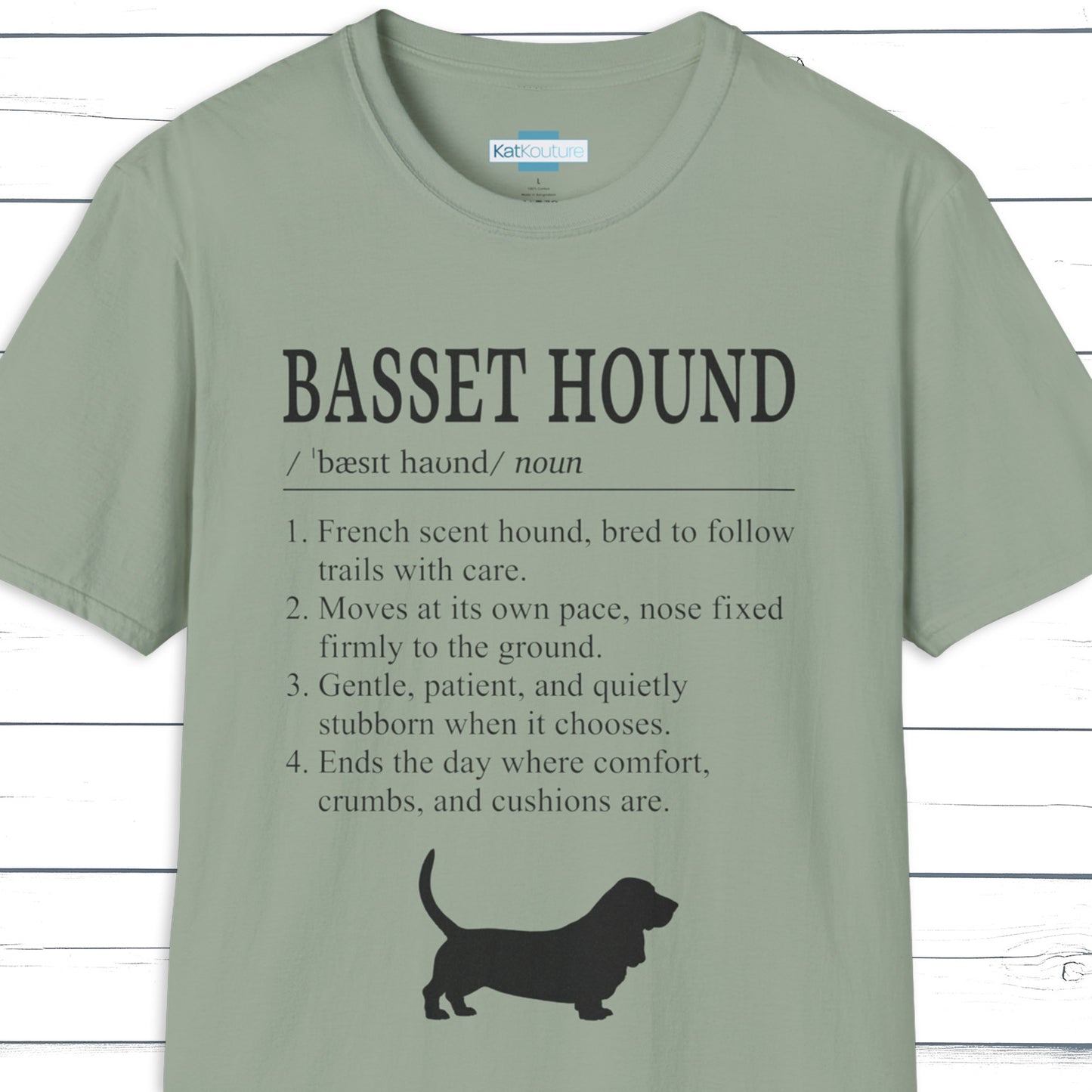 Basset Hound Definition T-Shirt Dictionary Dogs Collection
