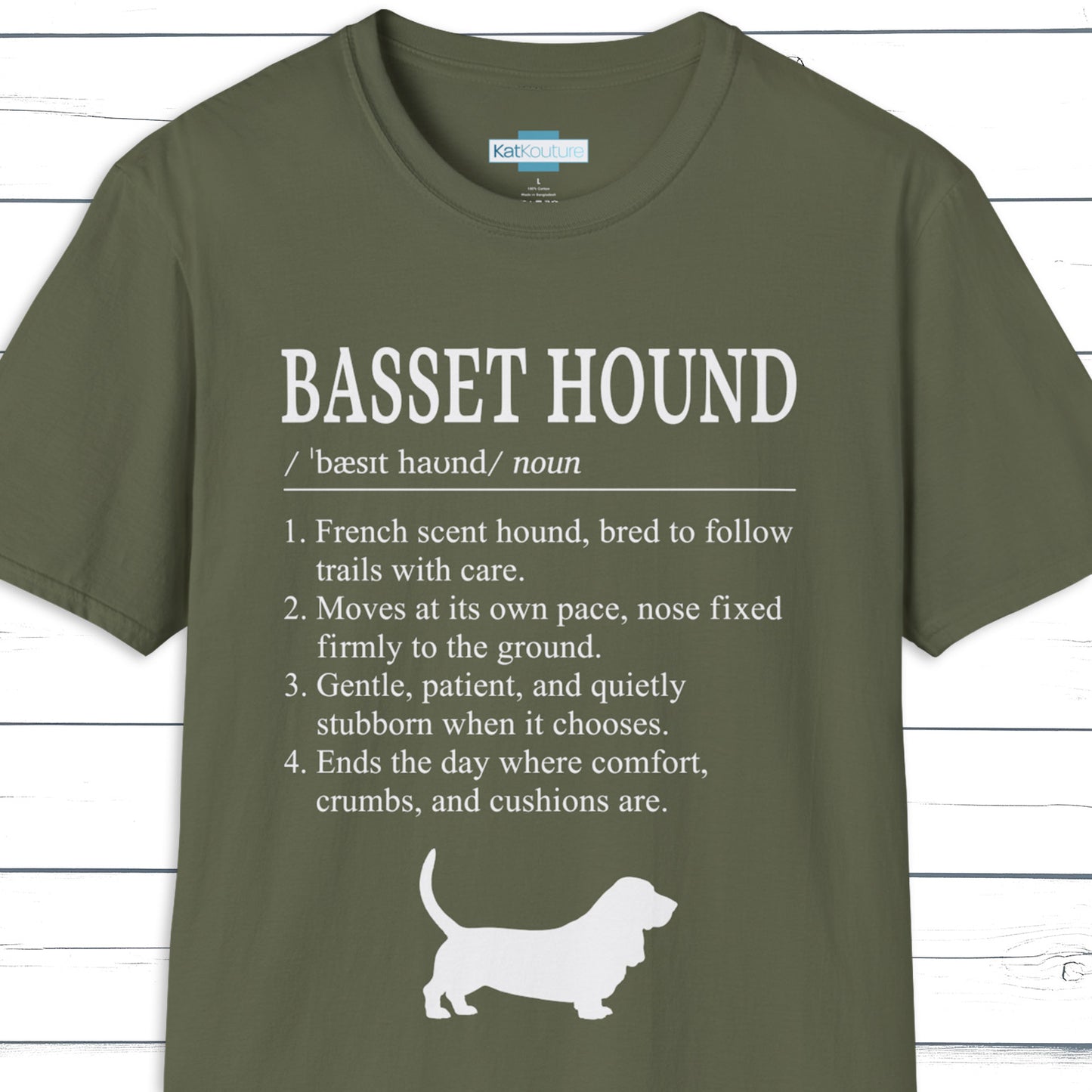 Basset Hound Definition T-Shirt Dictionary Dogs Collection