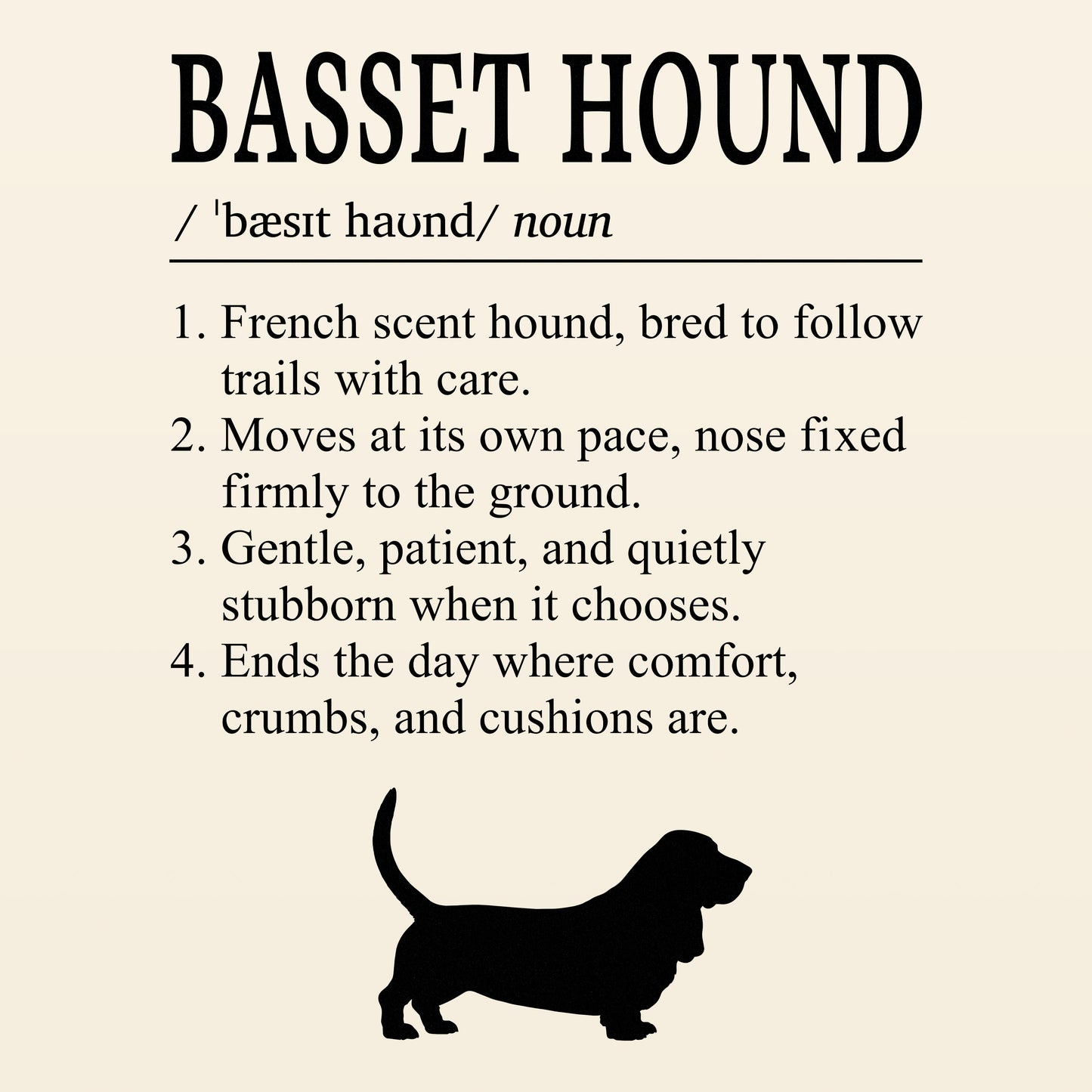 Basset Hound Definition T-Shirt Dictionary Dogs Collection