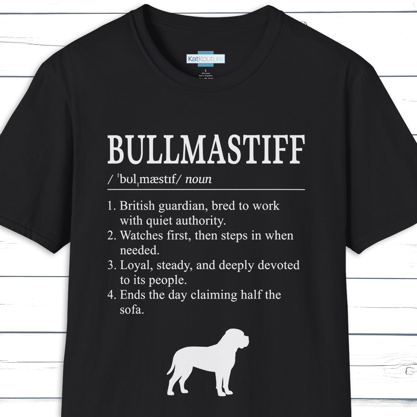 Bullmastiff Definition T-Shirt Dictionary Dogs Collection