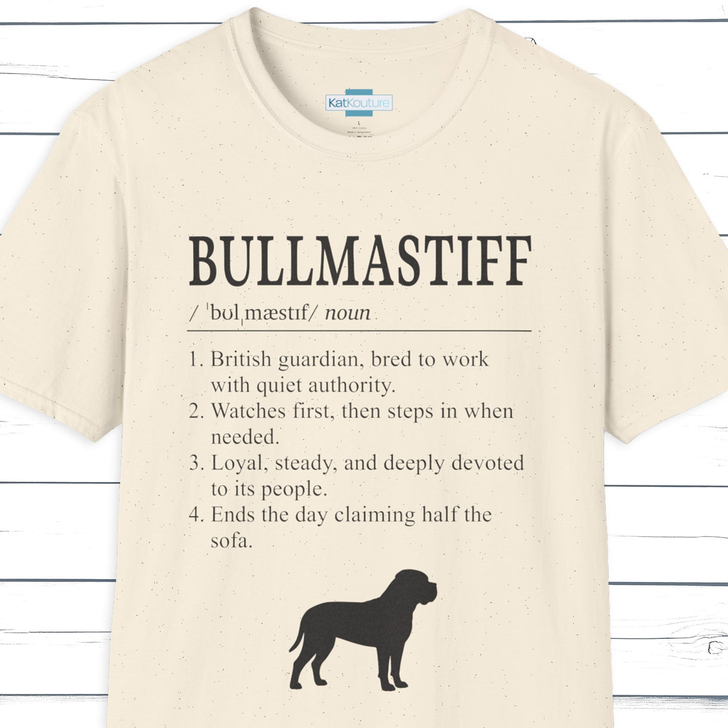 Bullmastiff Definition T-Shirt Dictionary Dogs Collection
