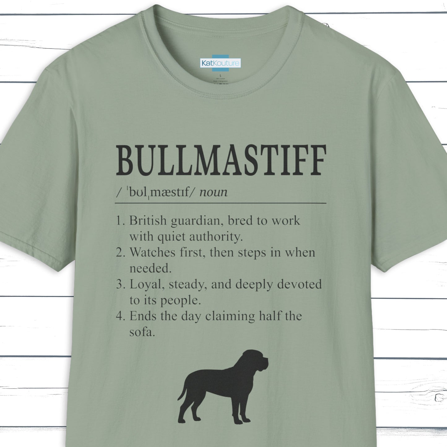 Bullmastiff Definition T-Shirt Dictionary Dogs Collection