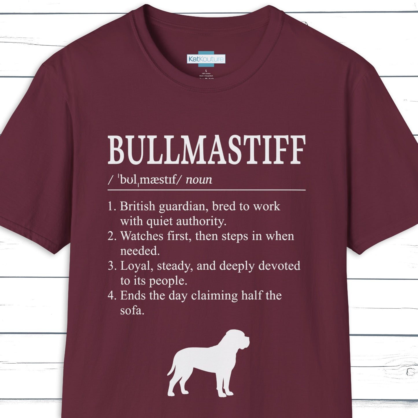 Bullmastiff Definition T-Shirt Dictionary Dogs Collection