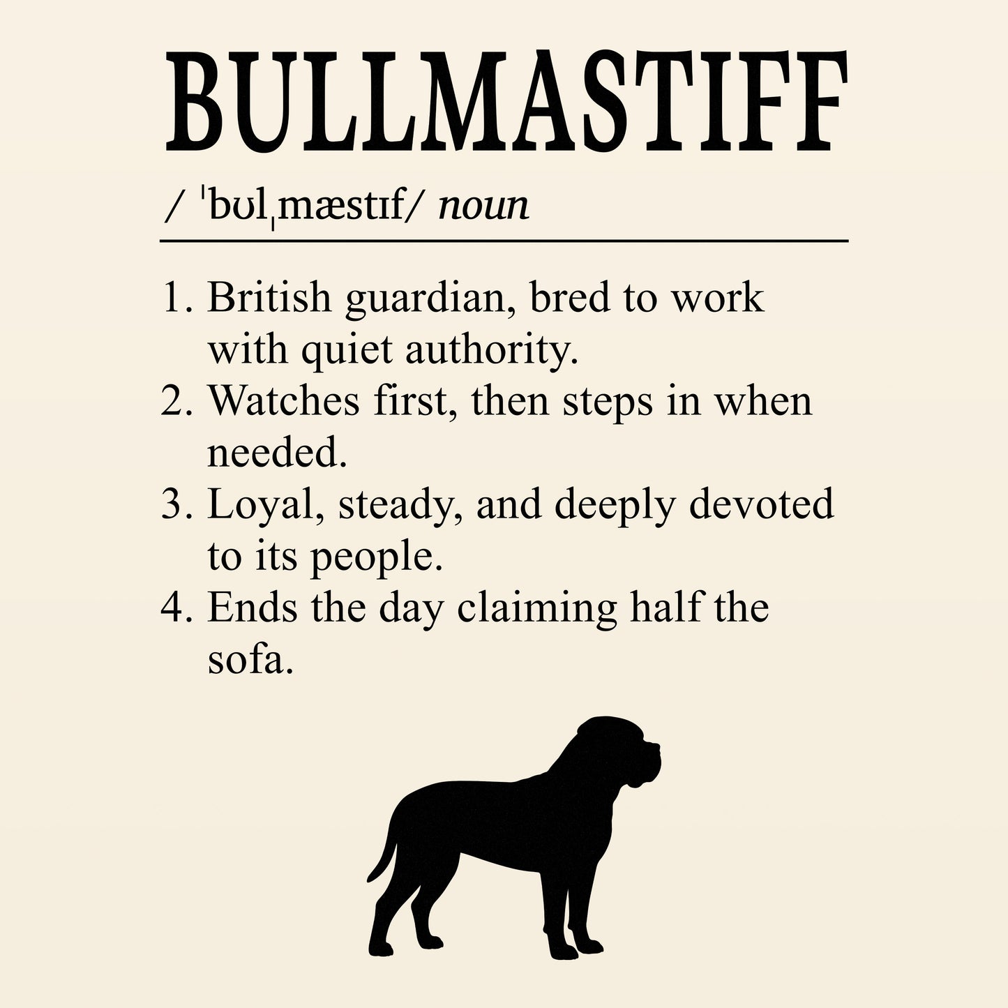 Bullmastiff Definition T-Shirt Dictionary Dogs Collection