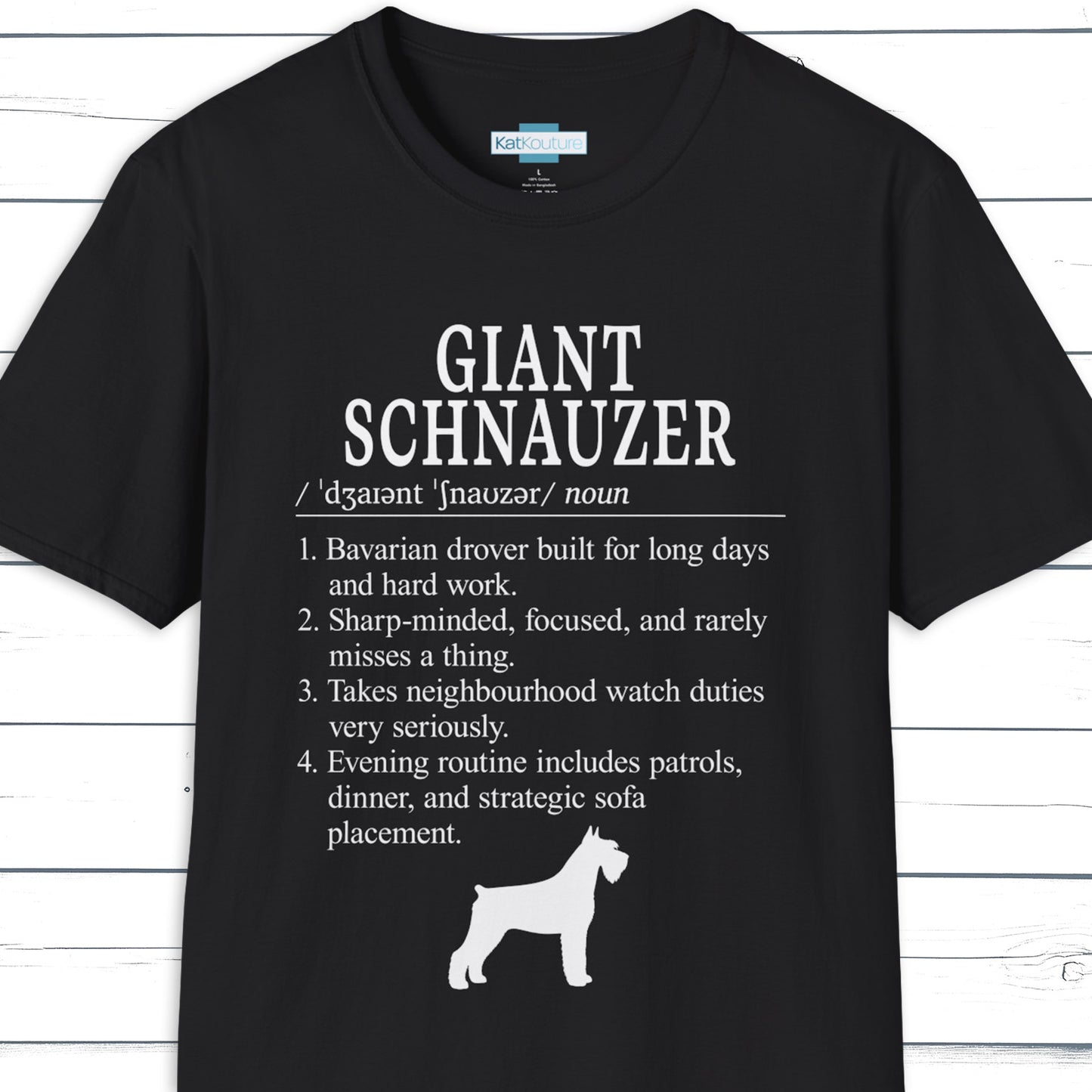 Giant Schnauzer Definition T-Shirt Dictionary Dogs Collection