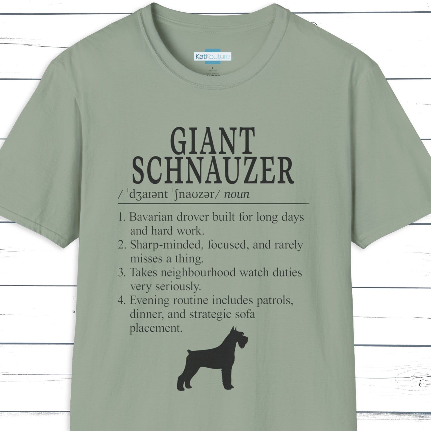 Giant Schnauzer Definition T-Shirt Dictionary Dogs Collection