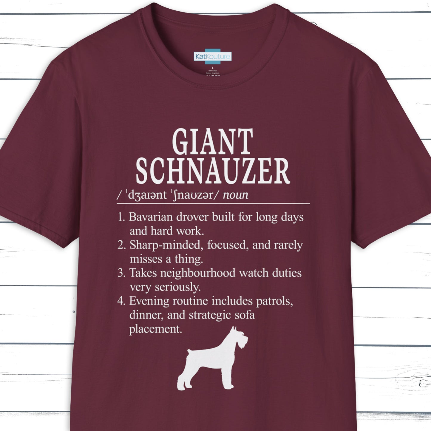 Giant Schnauzer Definition T-Shirt Dictionary Dogs Collection