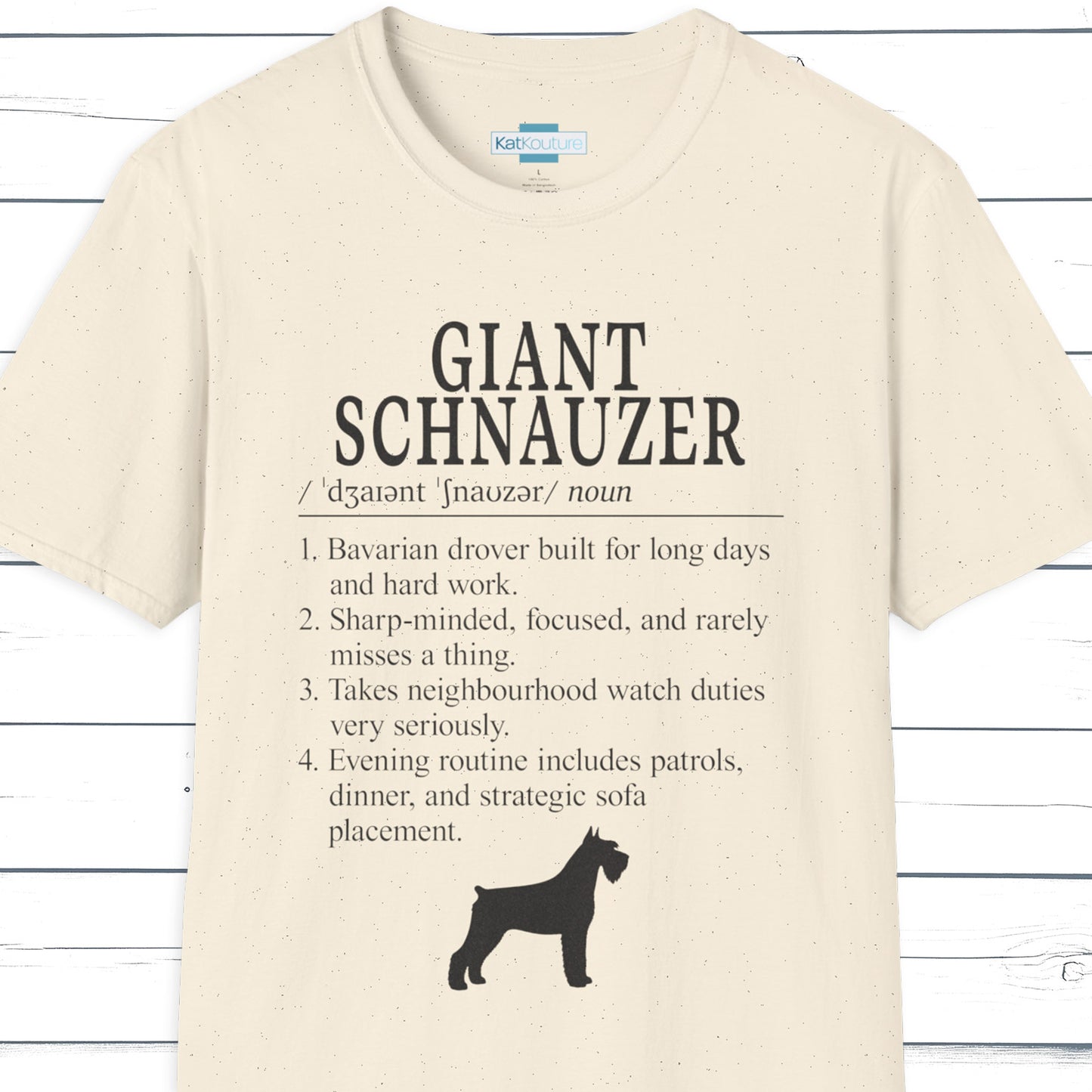 Giant Schnauzer Definition T-Shirt Dictionary Dogs Collection
