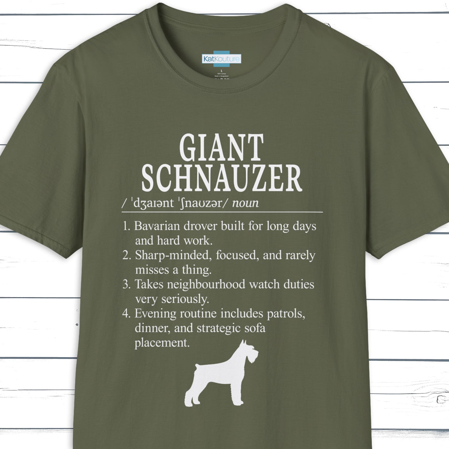 Giant Schnauzer Definition T-Shirt Dictionary Dogs Collection