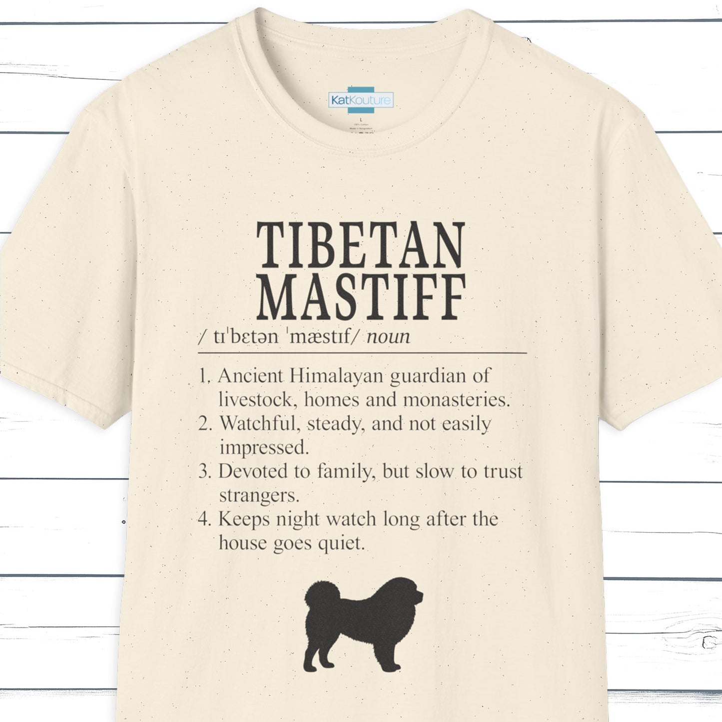 Tibetan Mastiff Definition T-Shirt Dictionary Dogs Collection