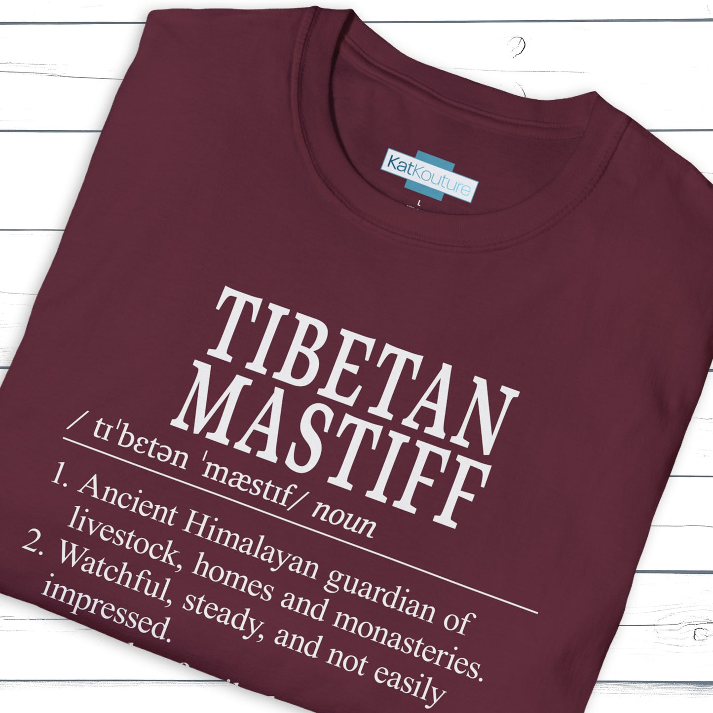Tibetan Mastiff Definition T-Shirt Dictionary Dogs Collection