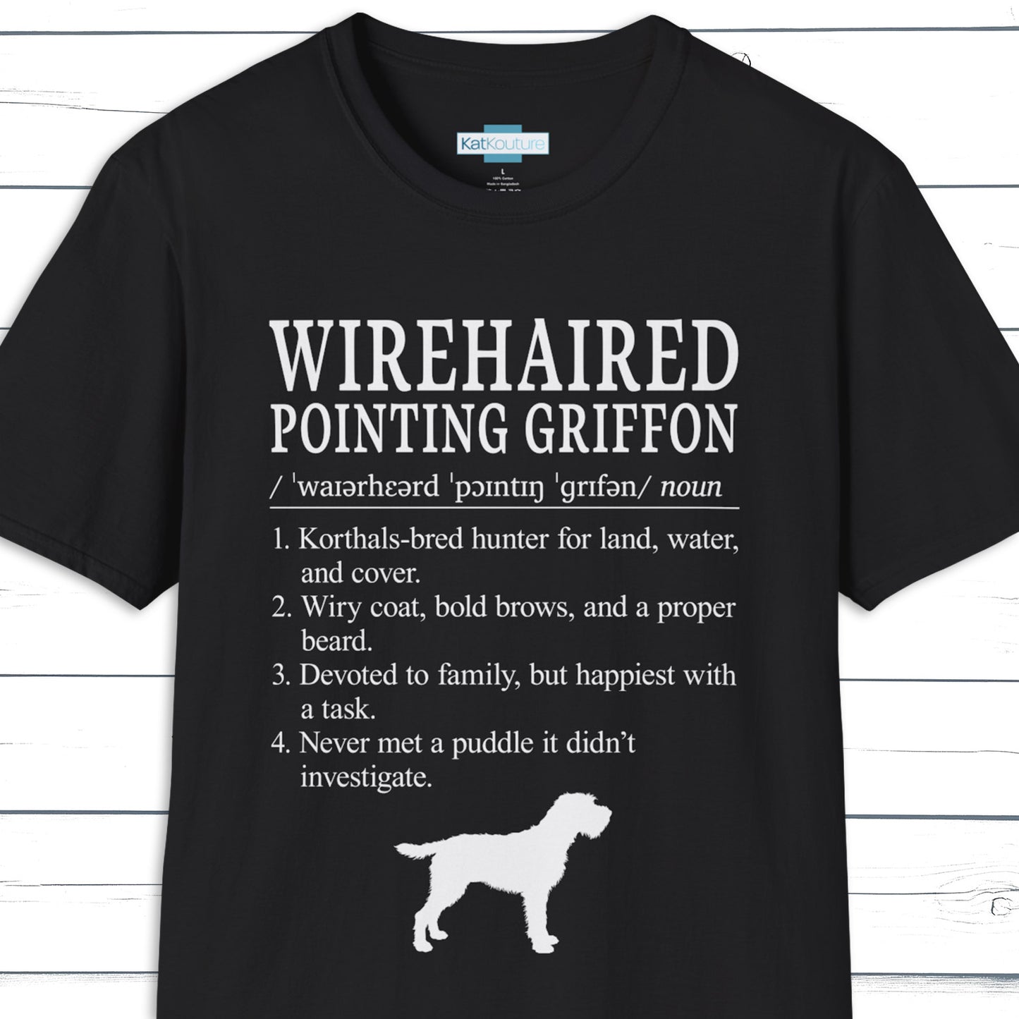 Wirehaired Pointing Griffon Definition T-Shirt Dictionary Dogs Collection
