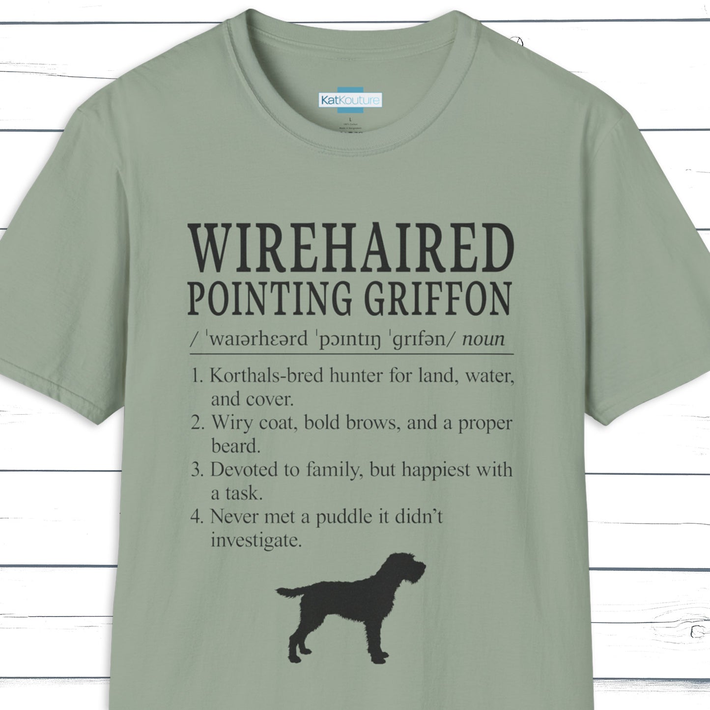 Wirehaired Pointing Griffon Definition T-Shirt Dictionary Dogs Collection