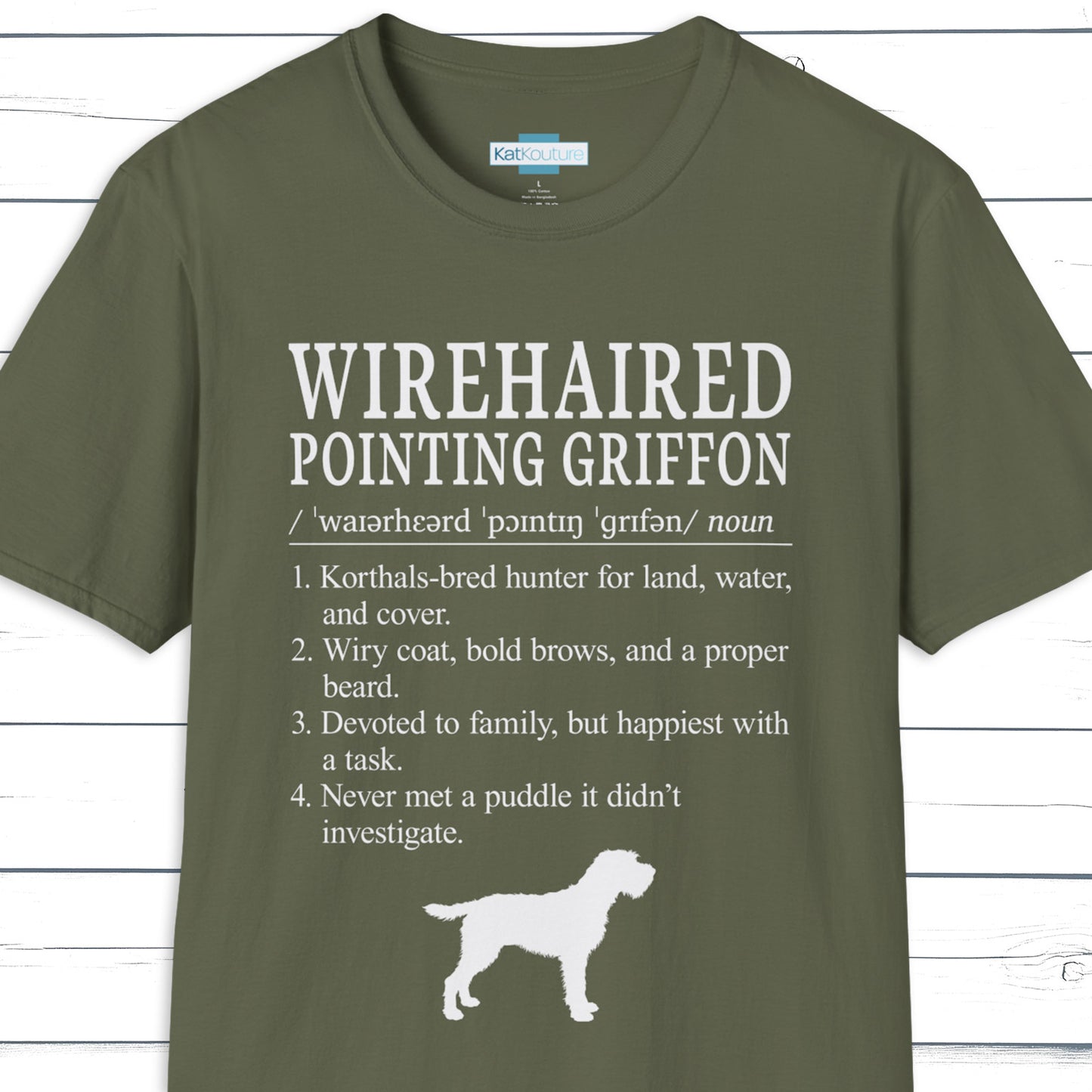 Wirehaired Pointing Griffon Definition T-Shirt Dictionary Dogs Collection