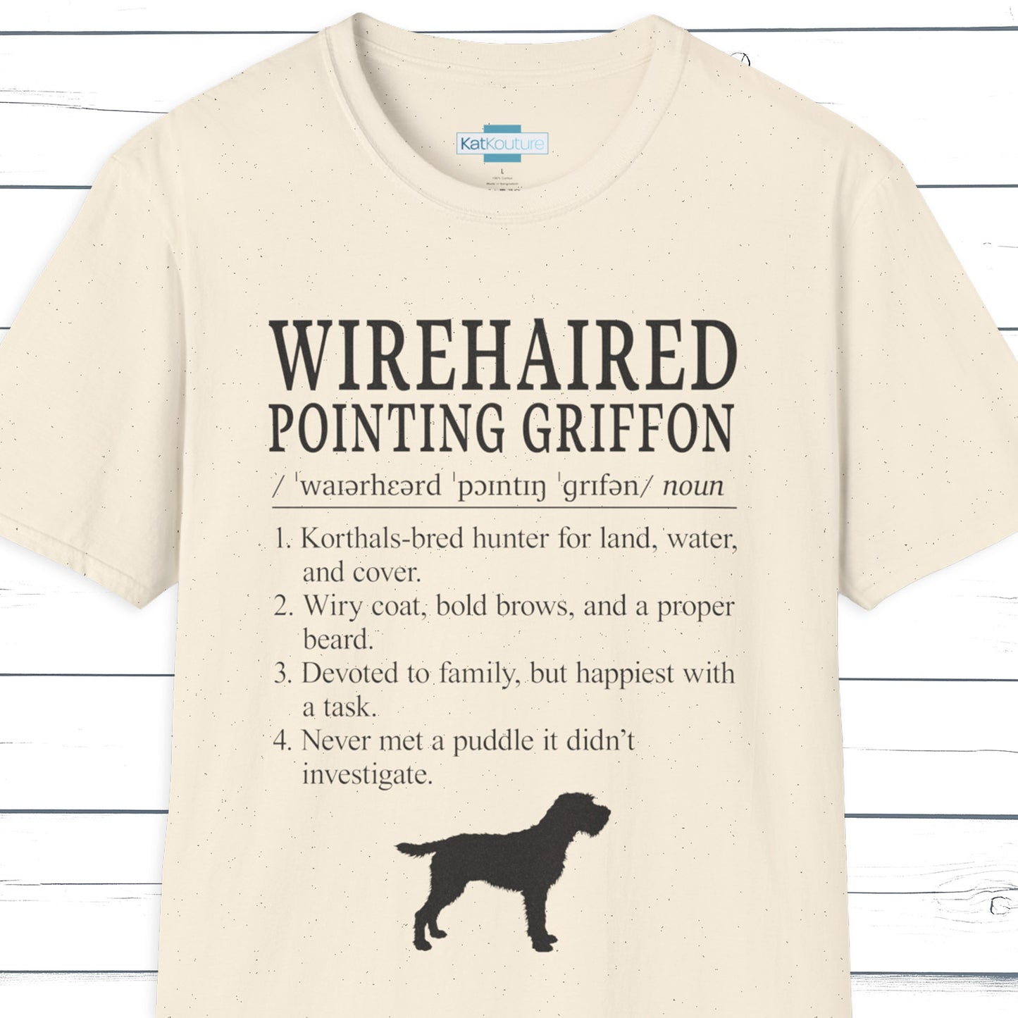 Wirehaired Pointing Griffon Definition T-Shirt Dictionary Dogs Collection