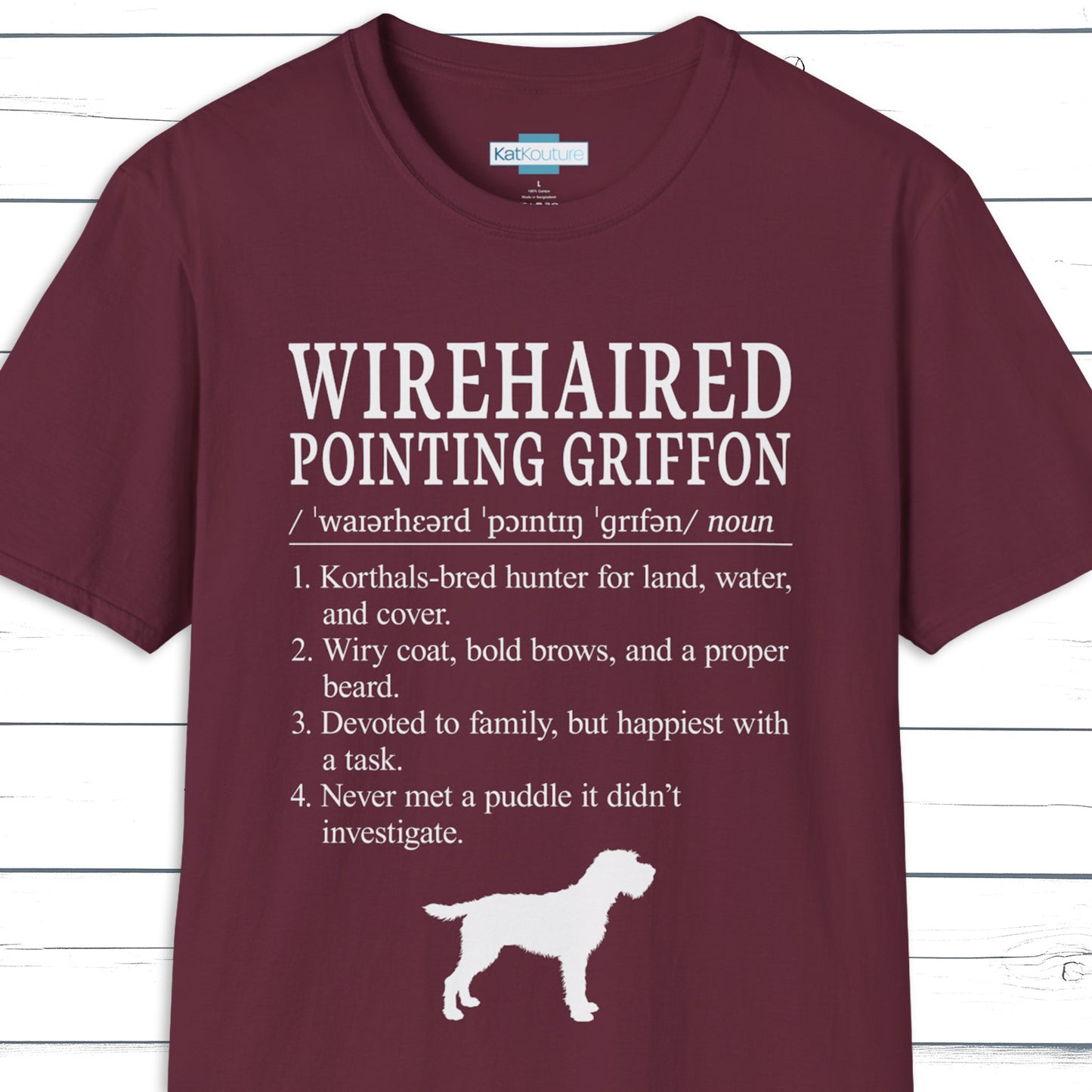Wirehaired Pointing Griffon Definition T-Shirt Dictionary Dogs Collection