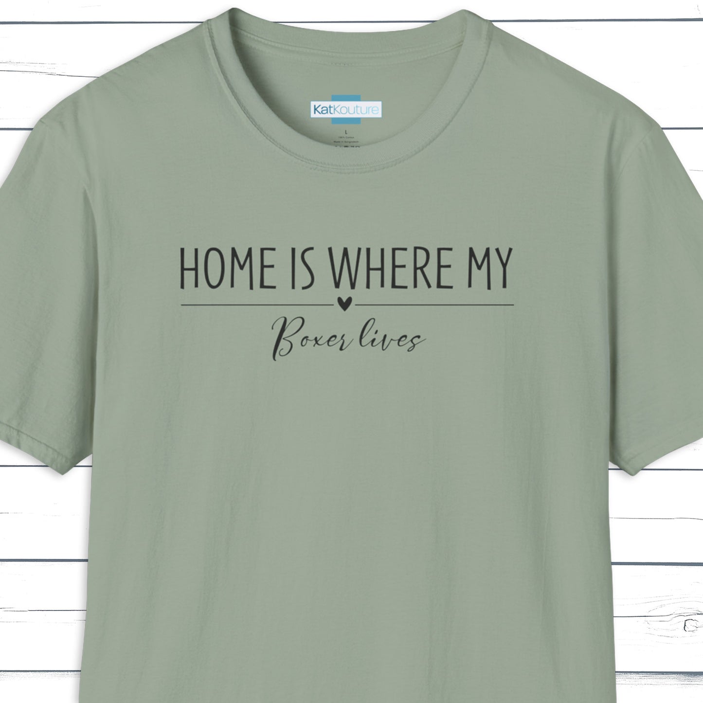 Boxer T-Shirt — Home Is Where My Boxer Lives