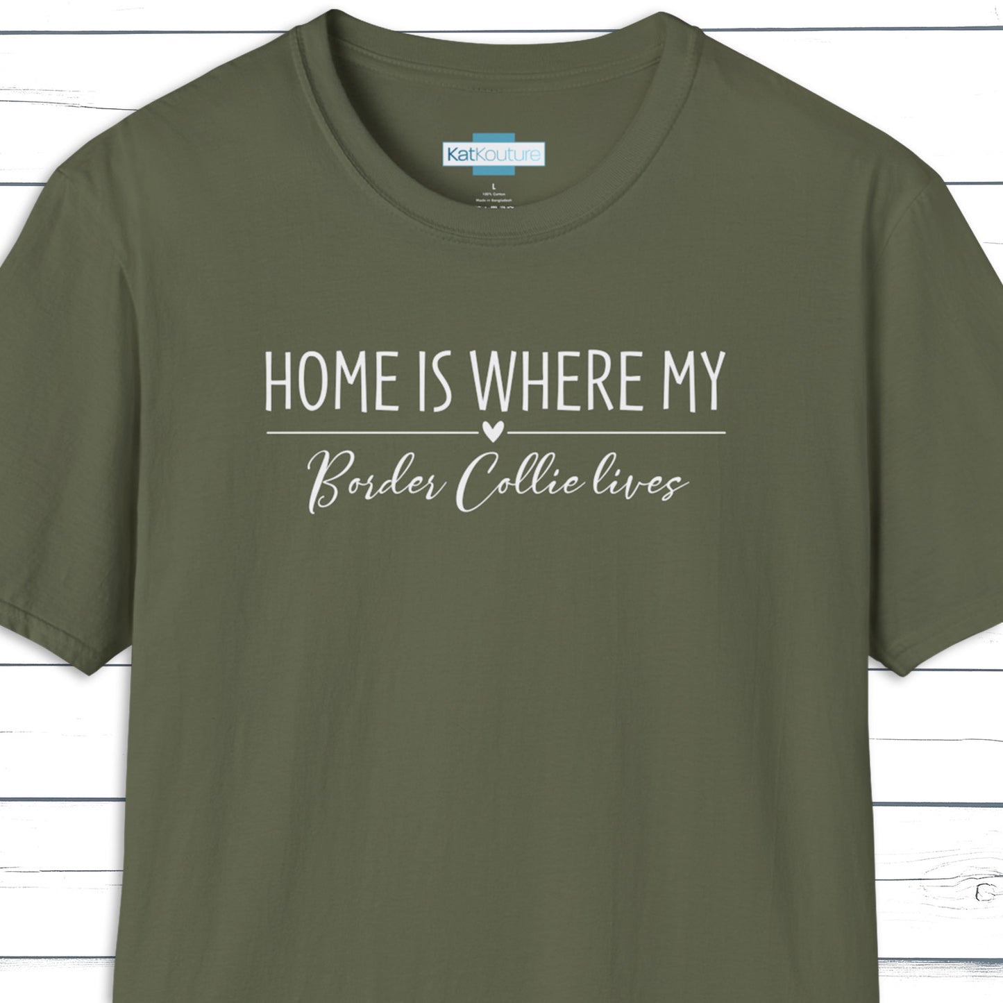 Border Collie T-Shirt — Home Is Where My Border Collie Lives