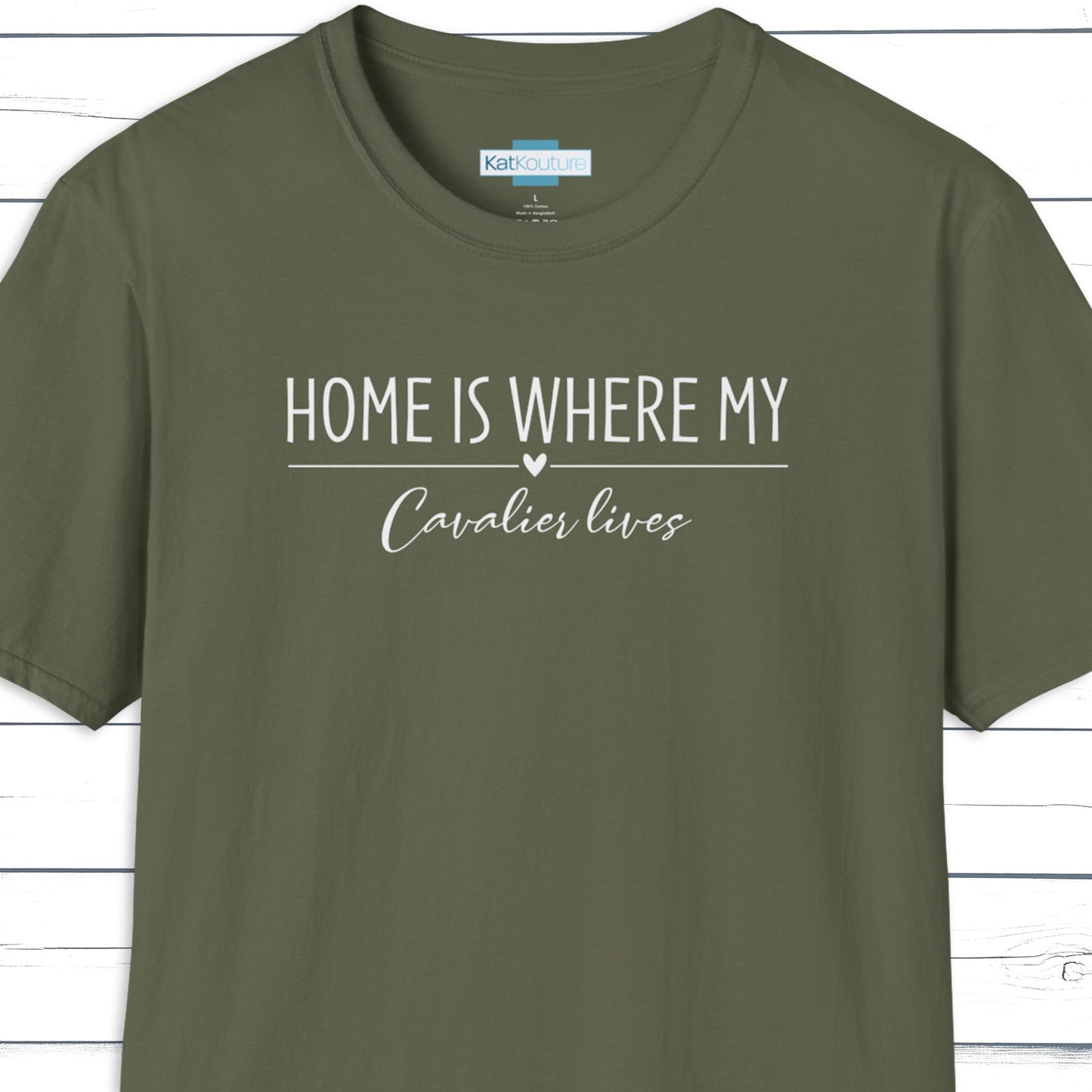 Cavalier King Charles Spaniel T-Shirt — Home Is Where My Cavalier Lives