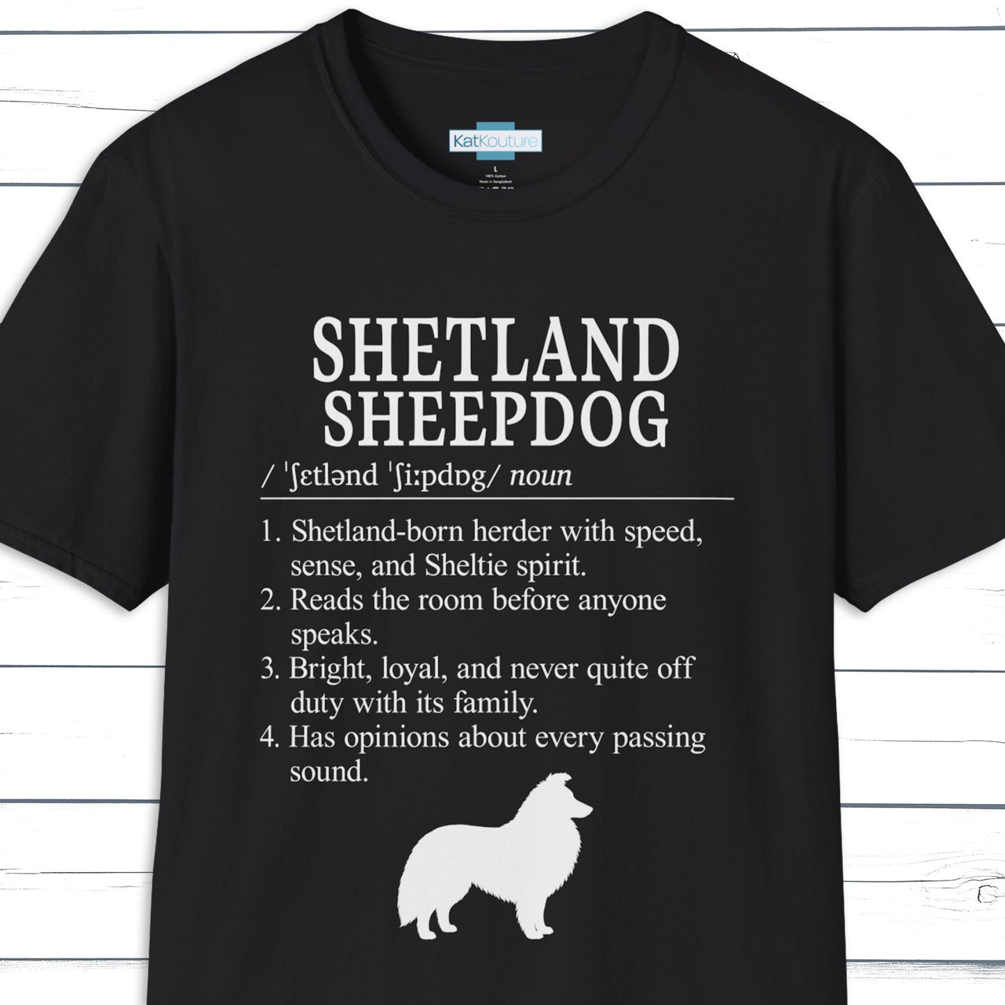 Shetland Sheepdog Definition T-Shirt Dictionary Dogs Collection