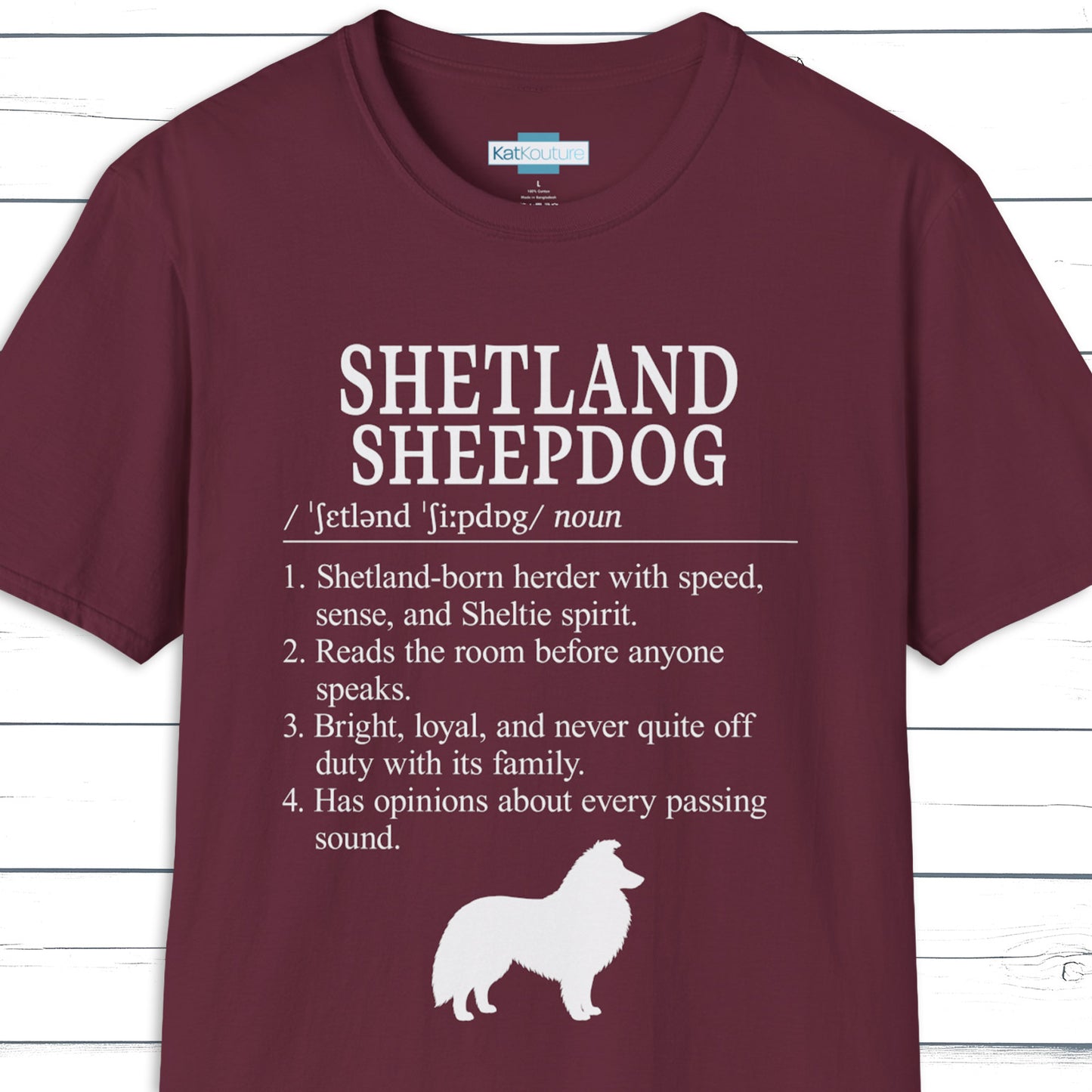 Shetland Sheepdog Definition T-Shirt Dictionary Dogs Collection