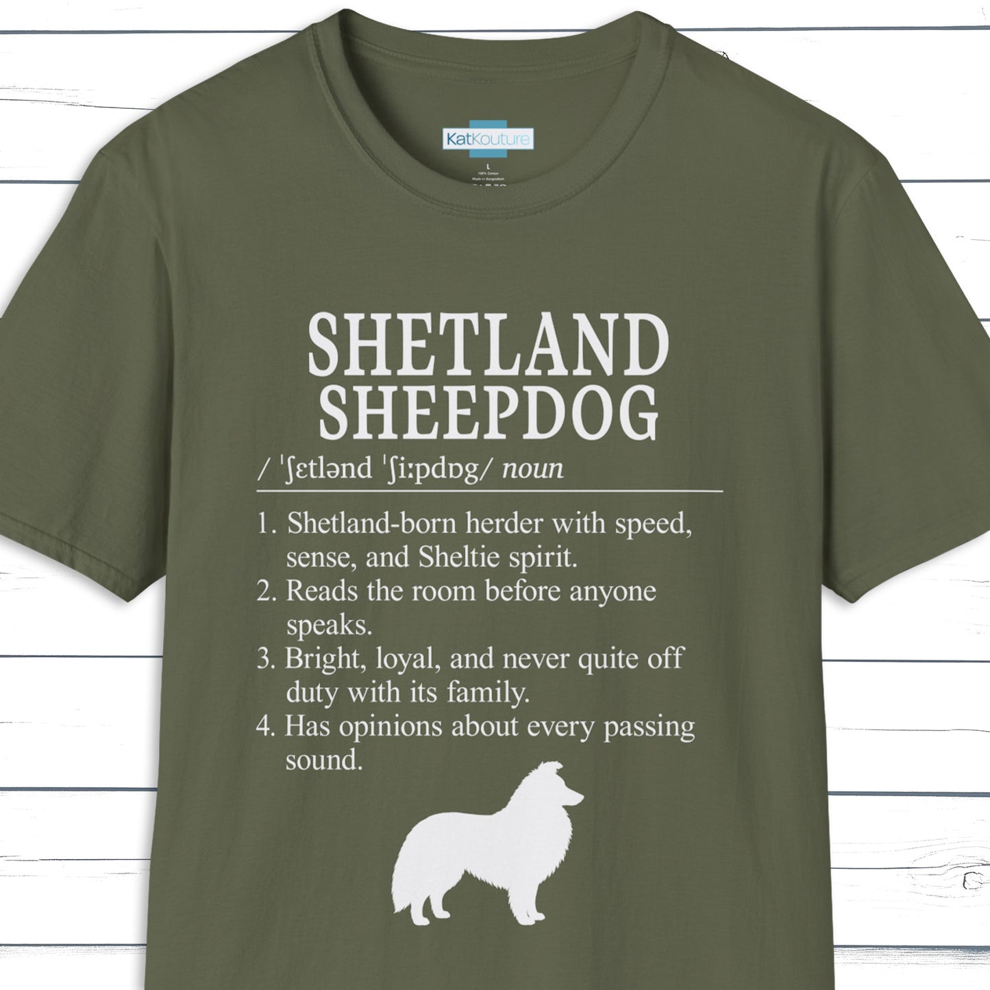 Shetland Sheepdog Definition T-Shirt Dictionary Dogs Collection