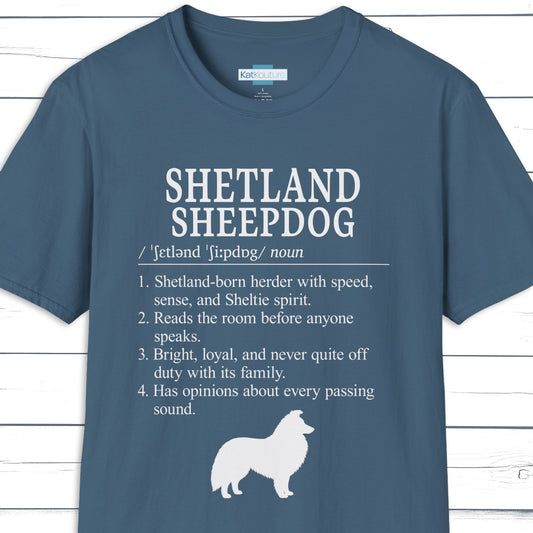 Shetland Sheepdog Definition T-Shirt Dictionary Dogs Collection