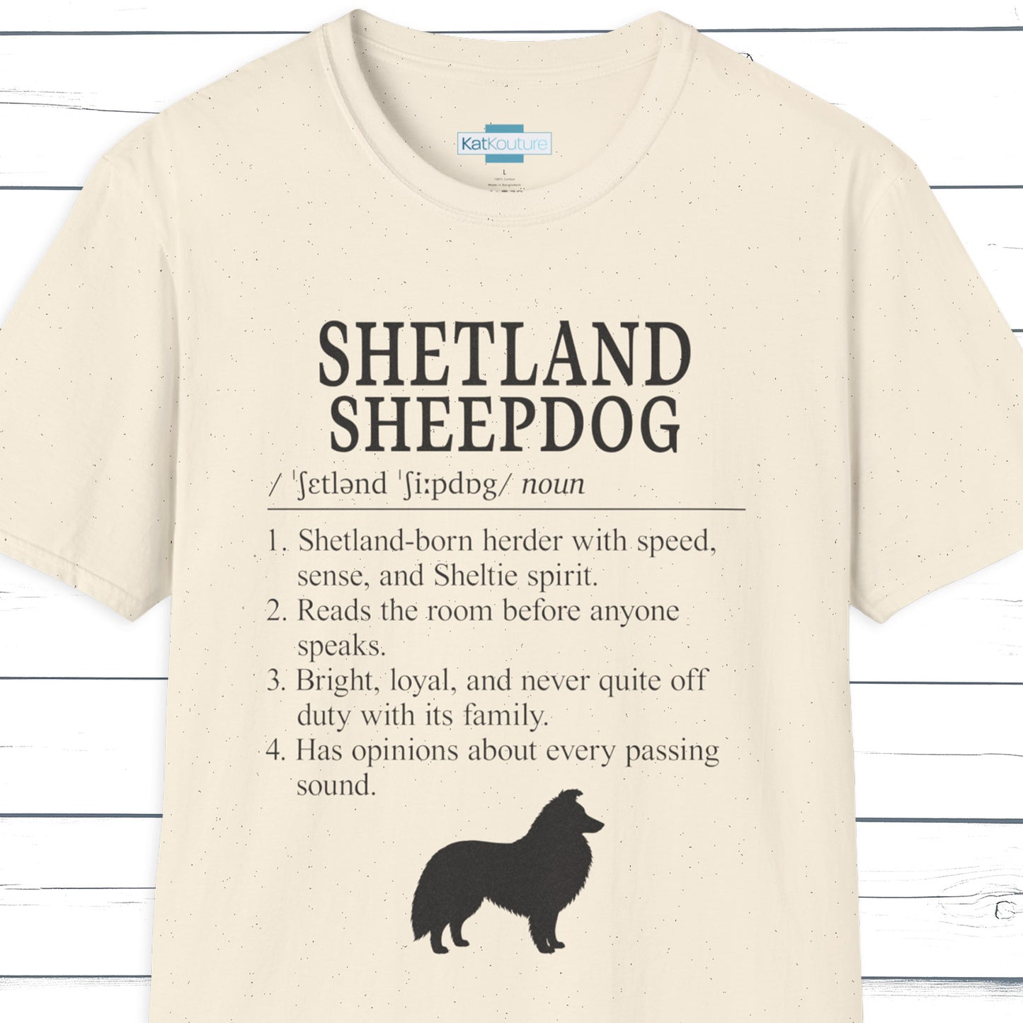 Shetland Sheepdog Definition T-Shirt Dictionary Dogs Collection