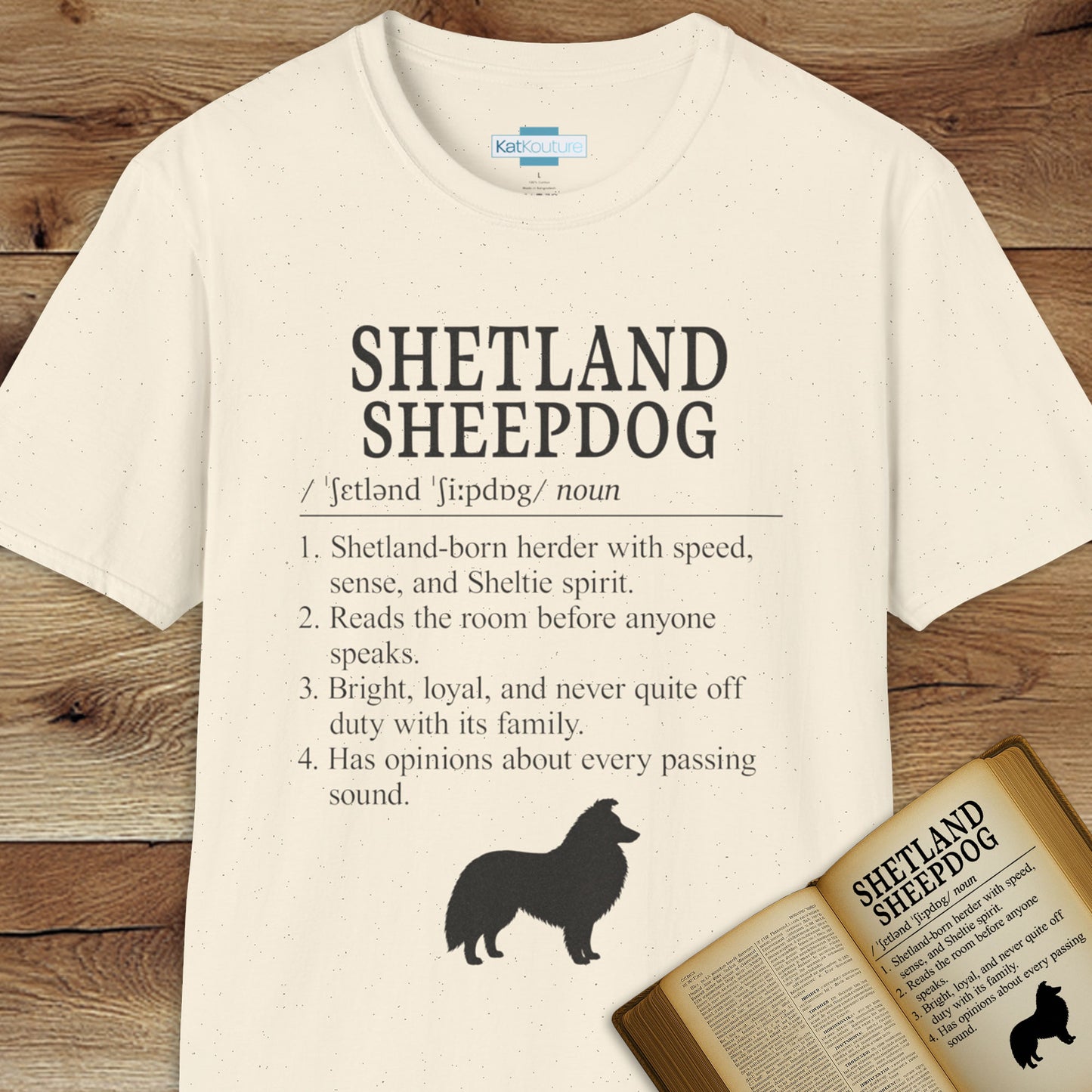 Shetland Sheepdog Definition T-Shirt Dictionary Dogs Collection