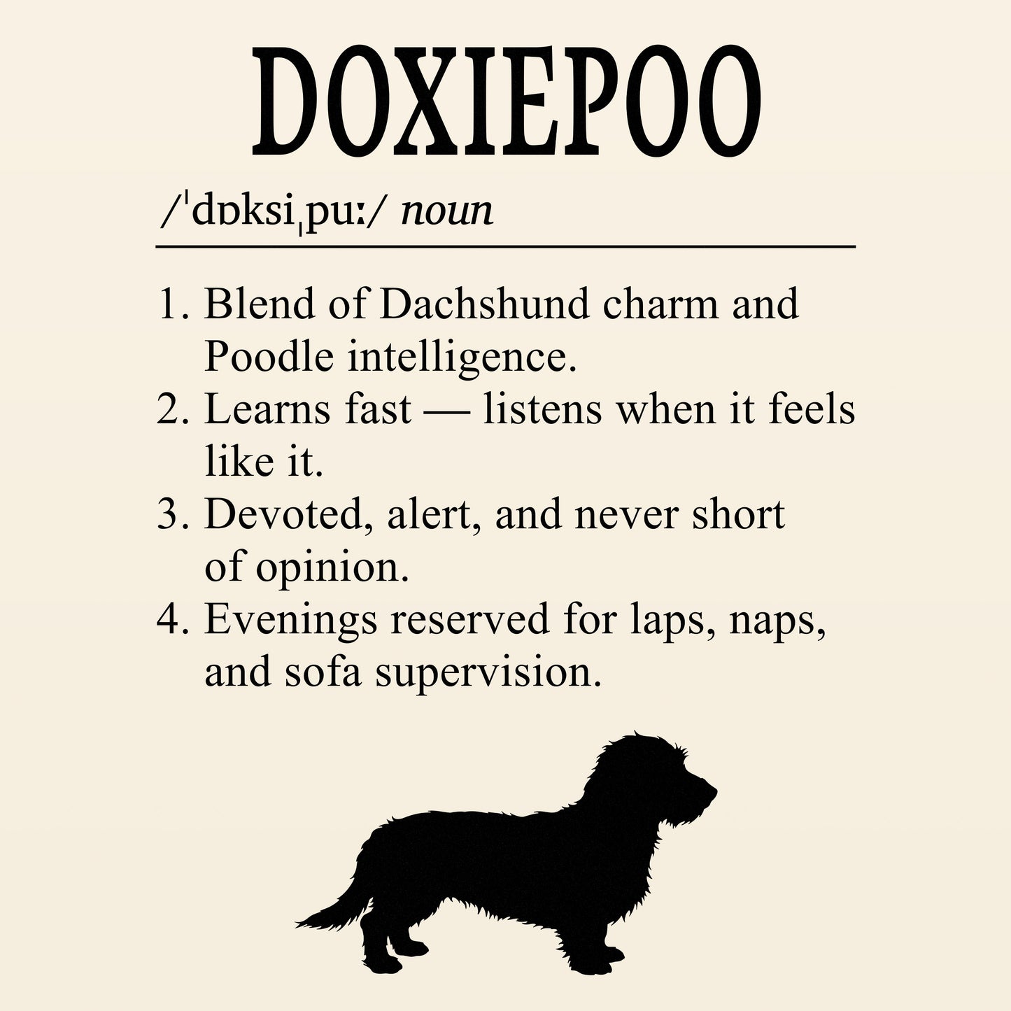 Doxiepoo Definition T-Shirt Dictionary Dogs Collection