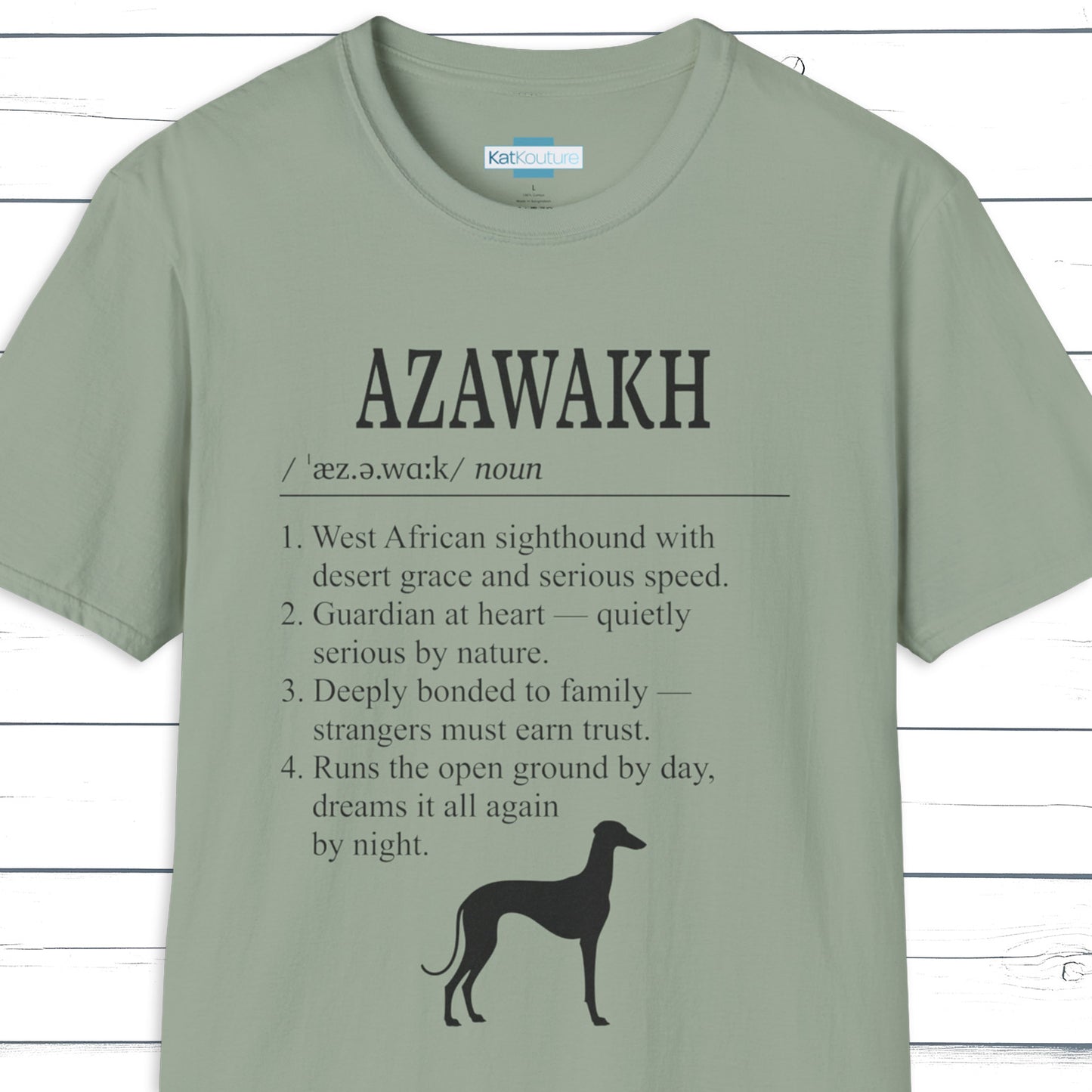 Azawakh Definition T-Shirt Dictionary Dogs Collection