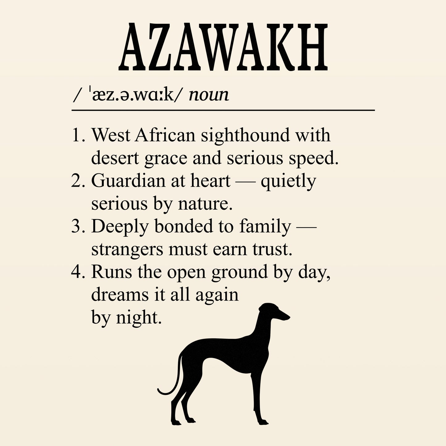 Azawakh Definition T-Shirt Dictionary Dogs Collection