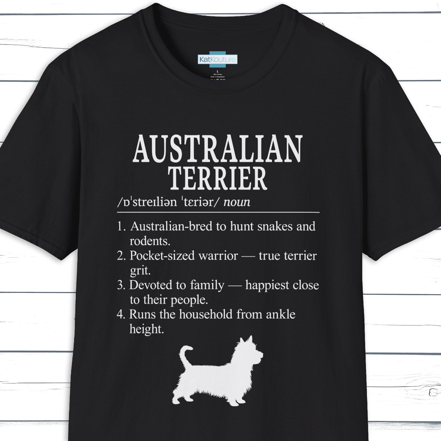 Australian Terrier Definition T-Shirt Dictionary Dogs Collection