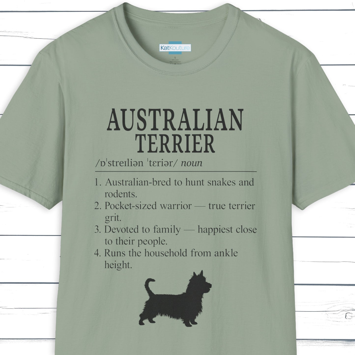 Australian Terrier Definition T-Shirt Dictionary Dogs Collection