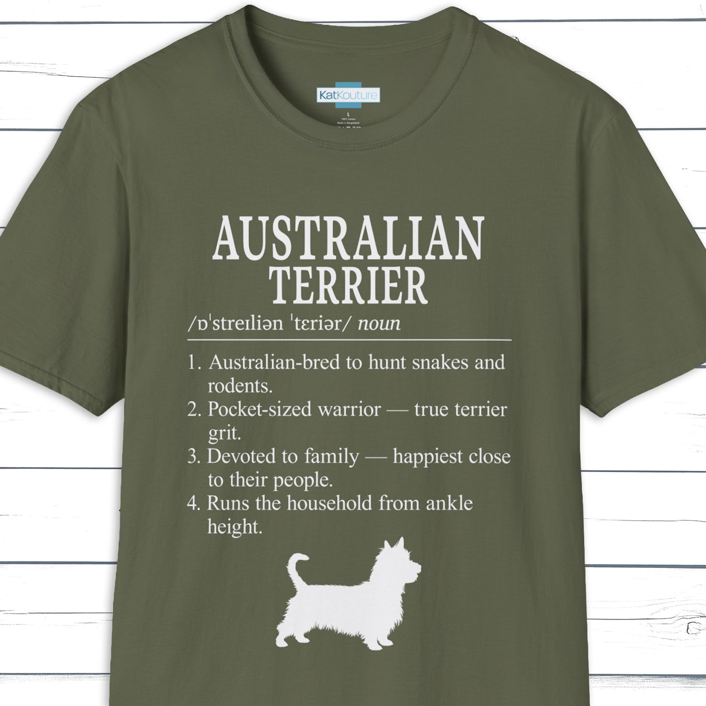 Australian Terrier Definition T-Shirt Dictionary Dogs Collection