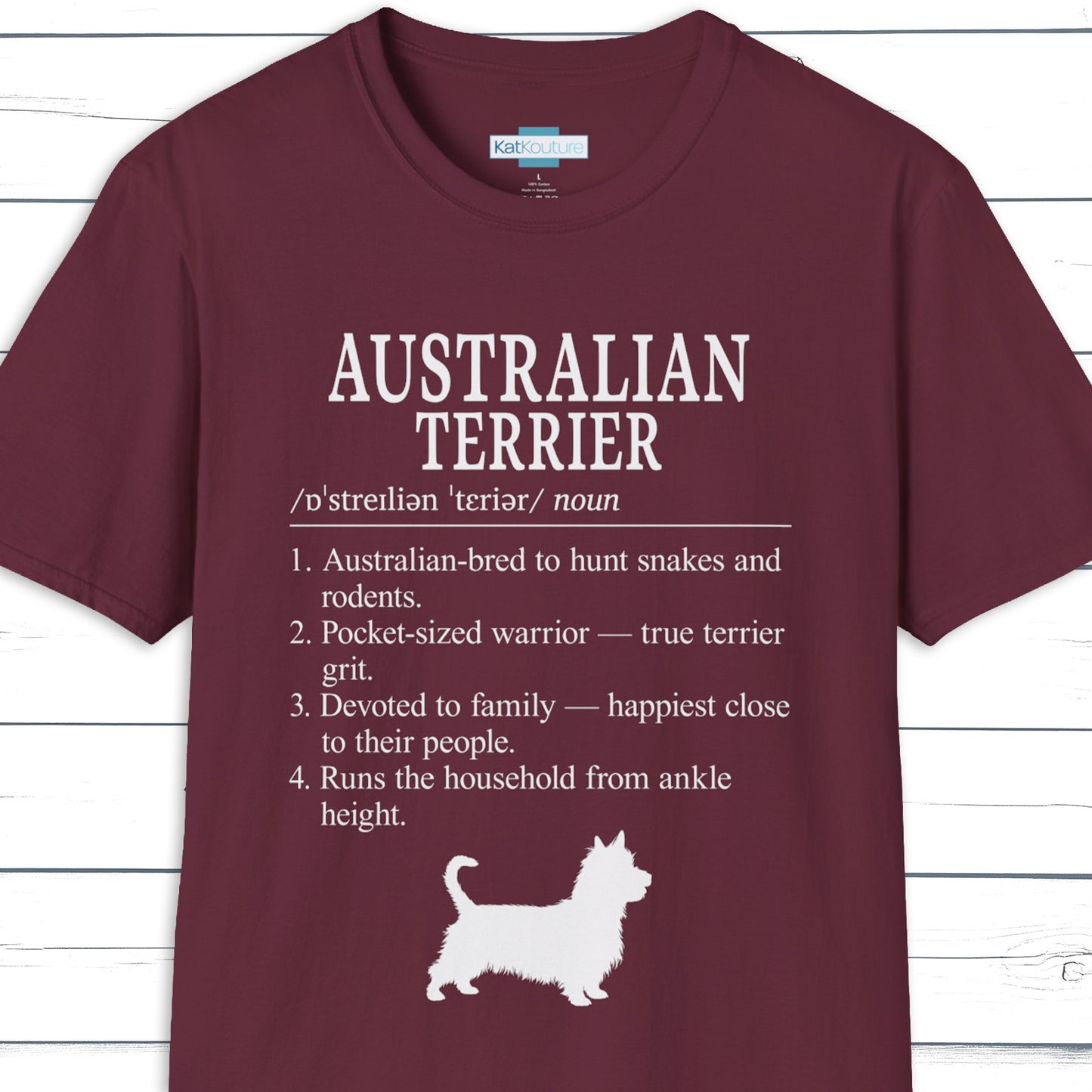 Australian Terrier Definition T-Shirt Dictionary Dogs Collection