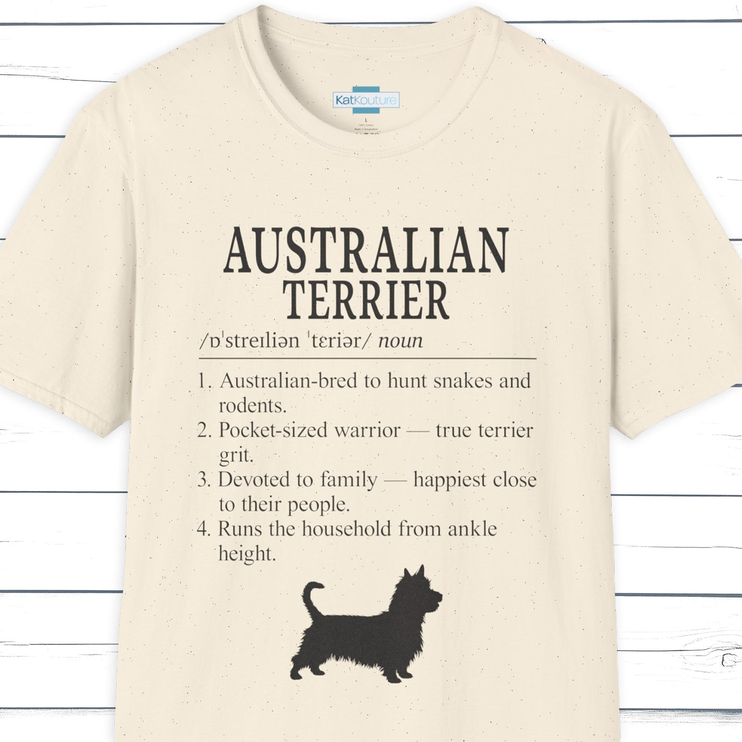 Australian Terrier Definition T-Shirt Dictionary Dogs Collection