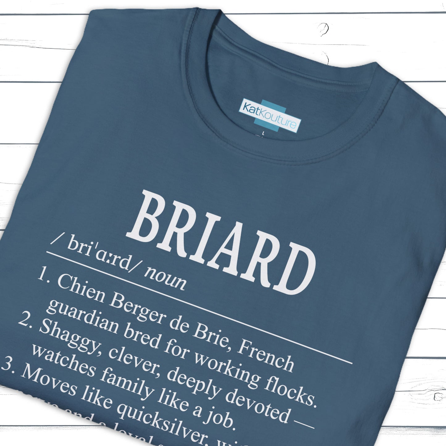Briard Definition T-Shirt Dictionary Dogs Collection