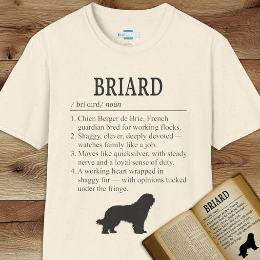 Briard Definition T-Shirt Dictionary Dogs Collection
