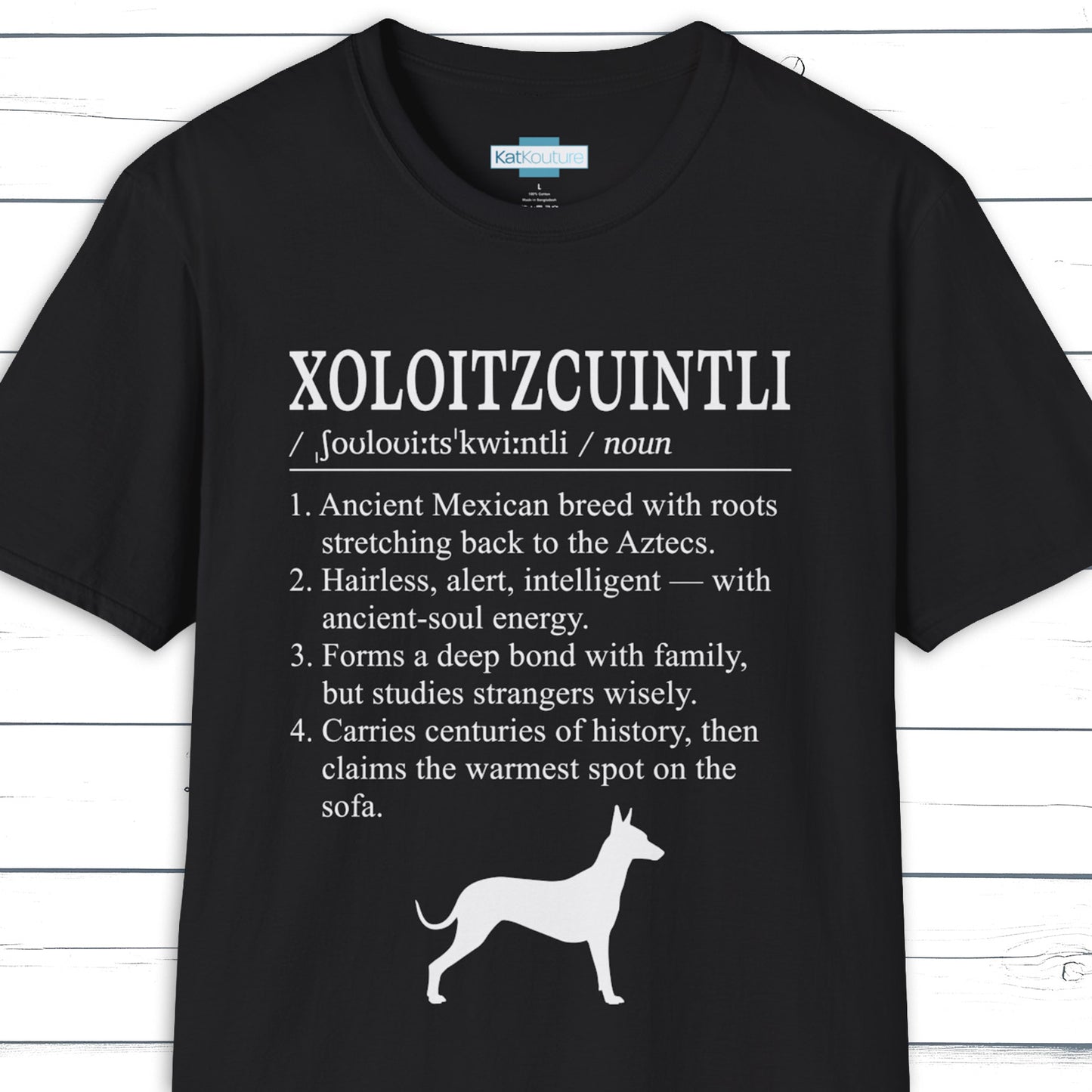 Xoloitzcuintli Definition T-Shirt Dictionary Dogs Collection
