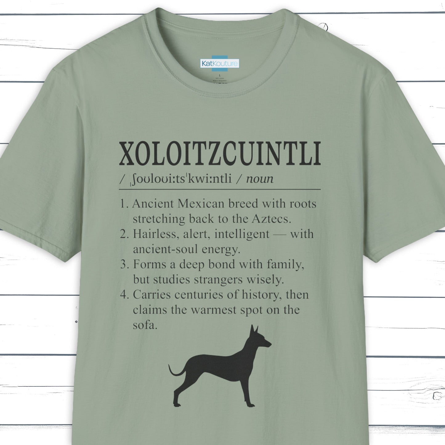 Xoloitzcuintli Definition T-Shirt Dictionary Dogs Collection