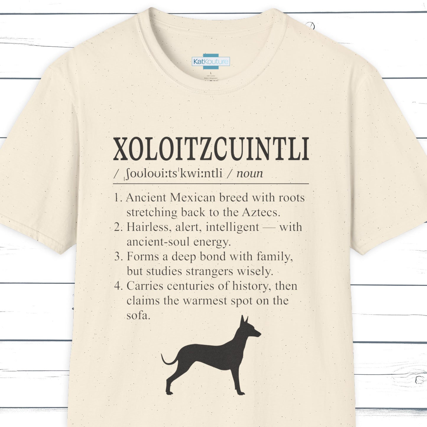 Xoloitzcuintli Definition T-Shirt Dictionary Dogs Collection
