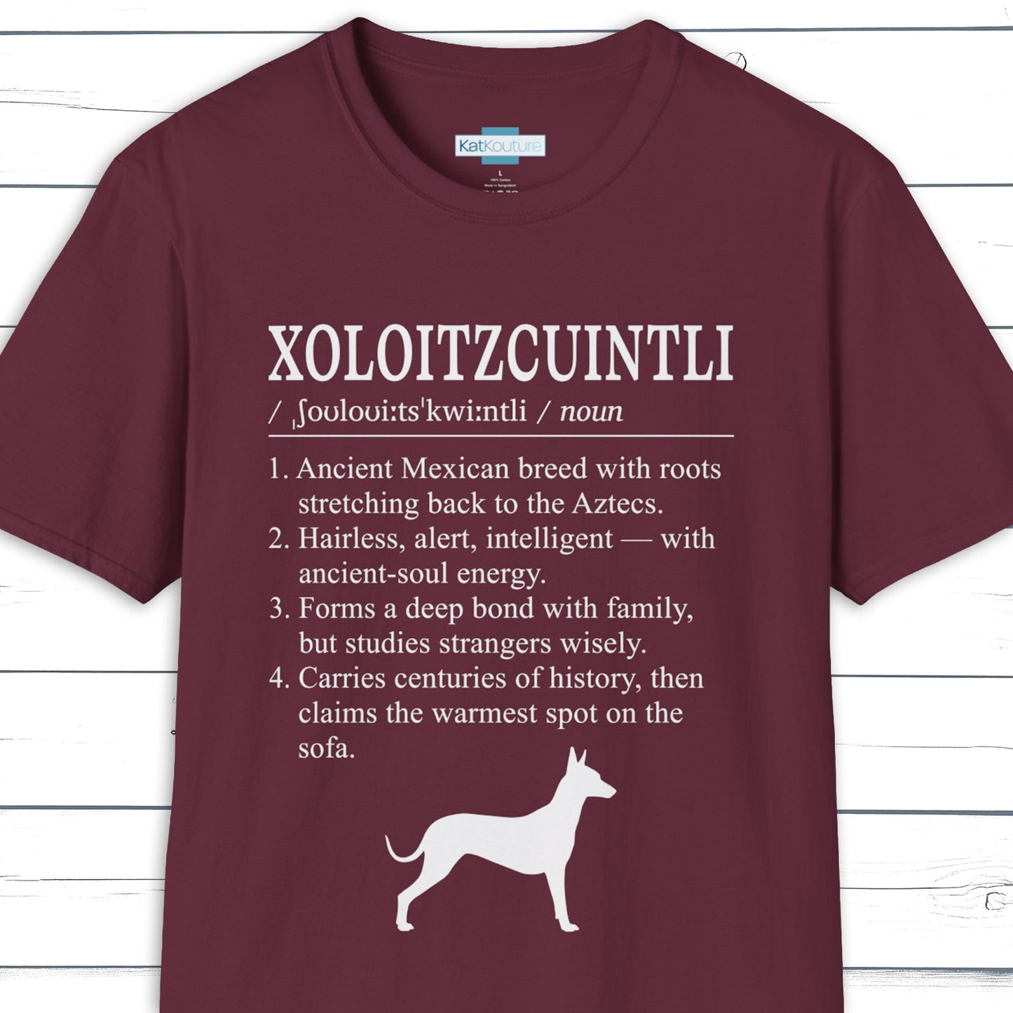 Xoloitzcuintli Definition T-Shirt Dictionary Dogs Collection