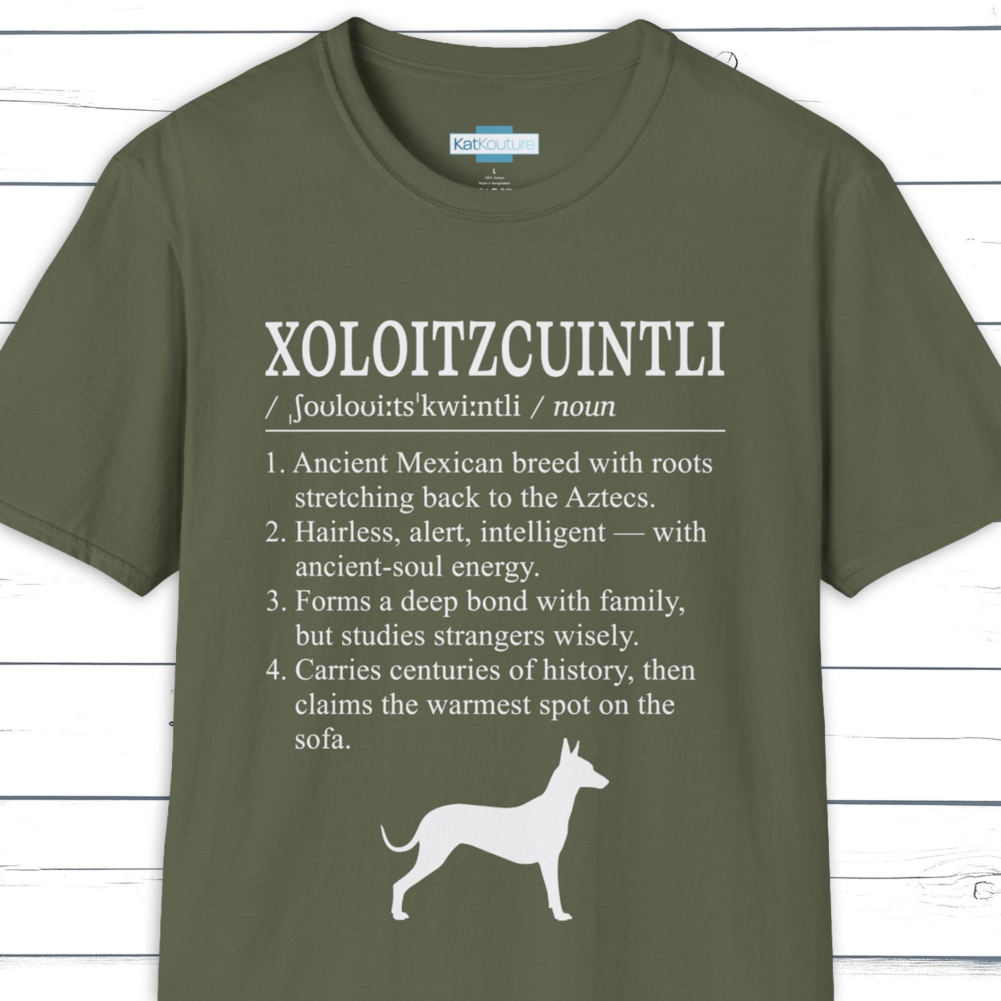 Xoloitzcuintli Definition T-Shirt Dictionary Dogs Collection
