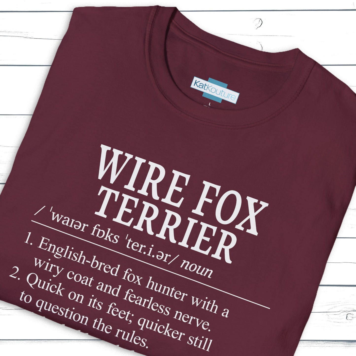 Wire Fox Terrier Definition T-Shirt Dictionary Dogs Collection