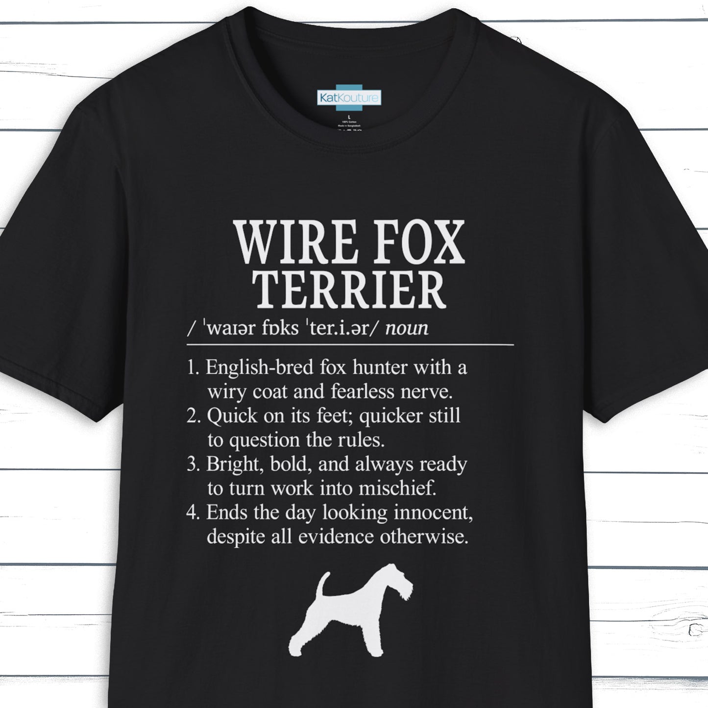 Wire Fox Terrier Definition T-Shirt Dictionary Dogs Collection