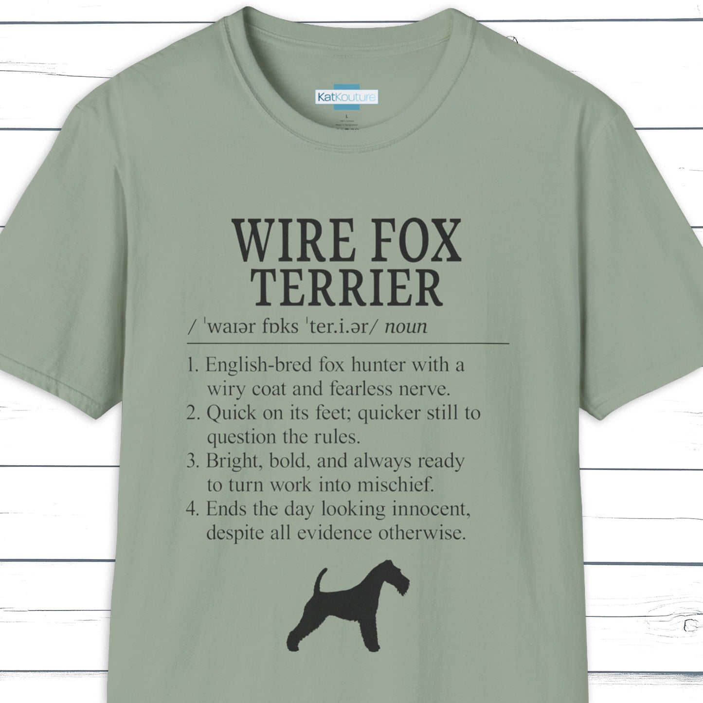 Wire Fox Terrier Definition T-Shirt Dictionary Dogs Collection