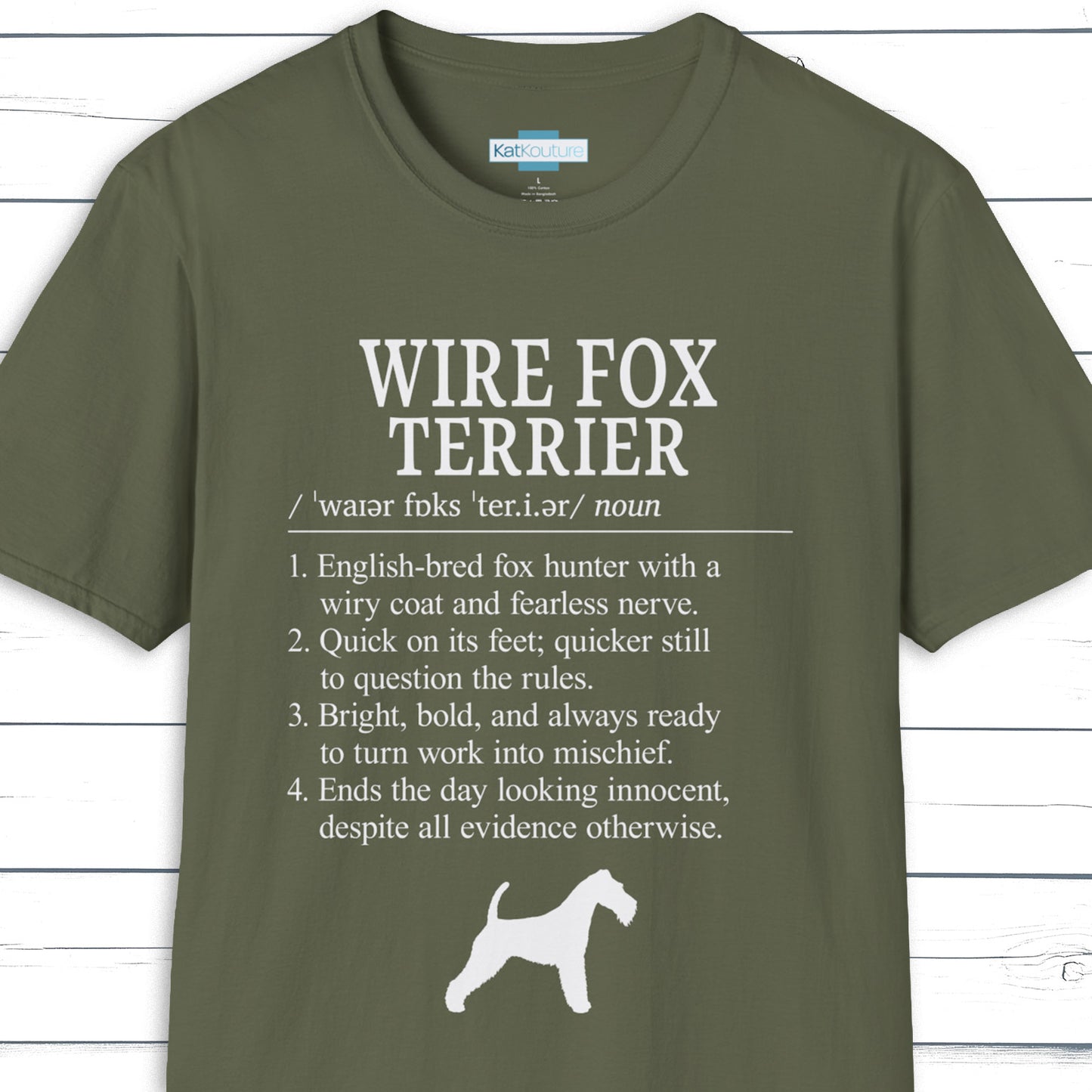 Wire Fox Terrier Definition T-Shirt Dictionary Dogs Collection