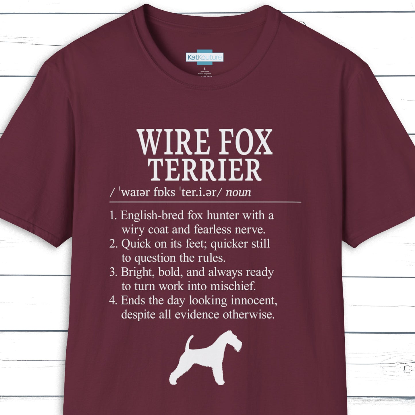 Wire Fox Terrier Definition T-Shirt Dictionary Dogs Collection